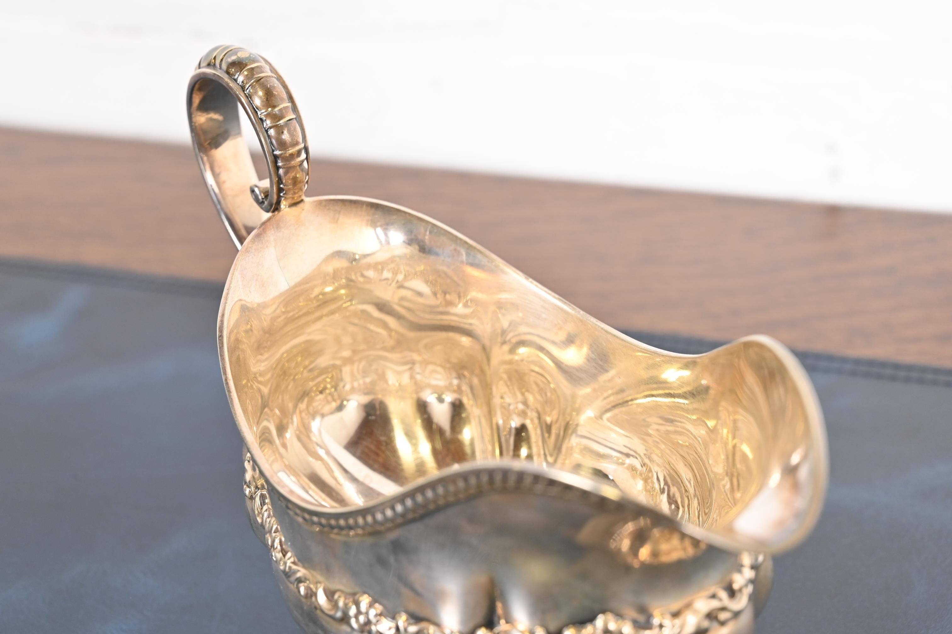 19th Century Tiffany & Co. Antique Repoussé Silverplate Gravy Boat