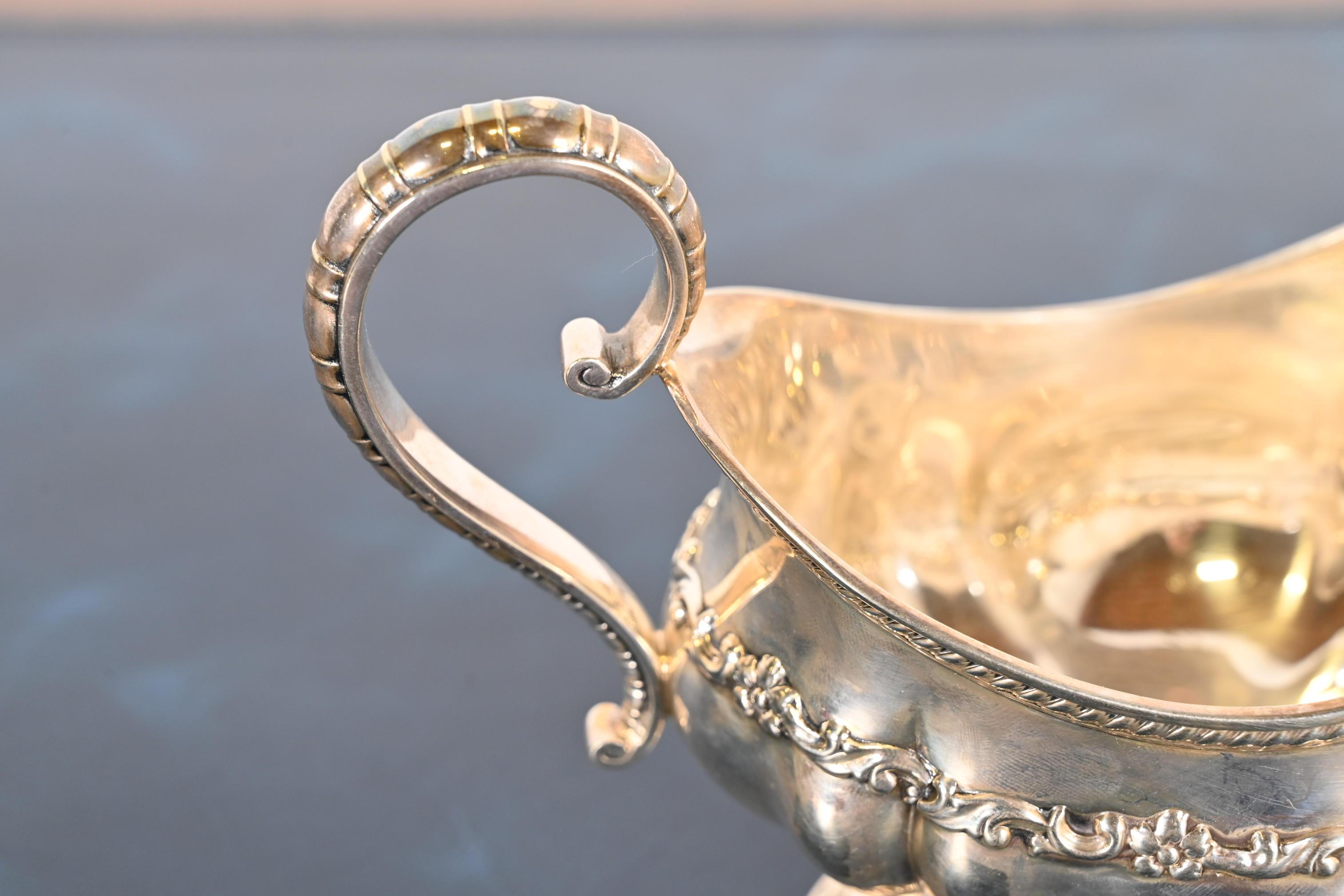 Tiffany & Co. Antique Repoussé Silverplate Gravy Boat 1