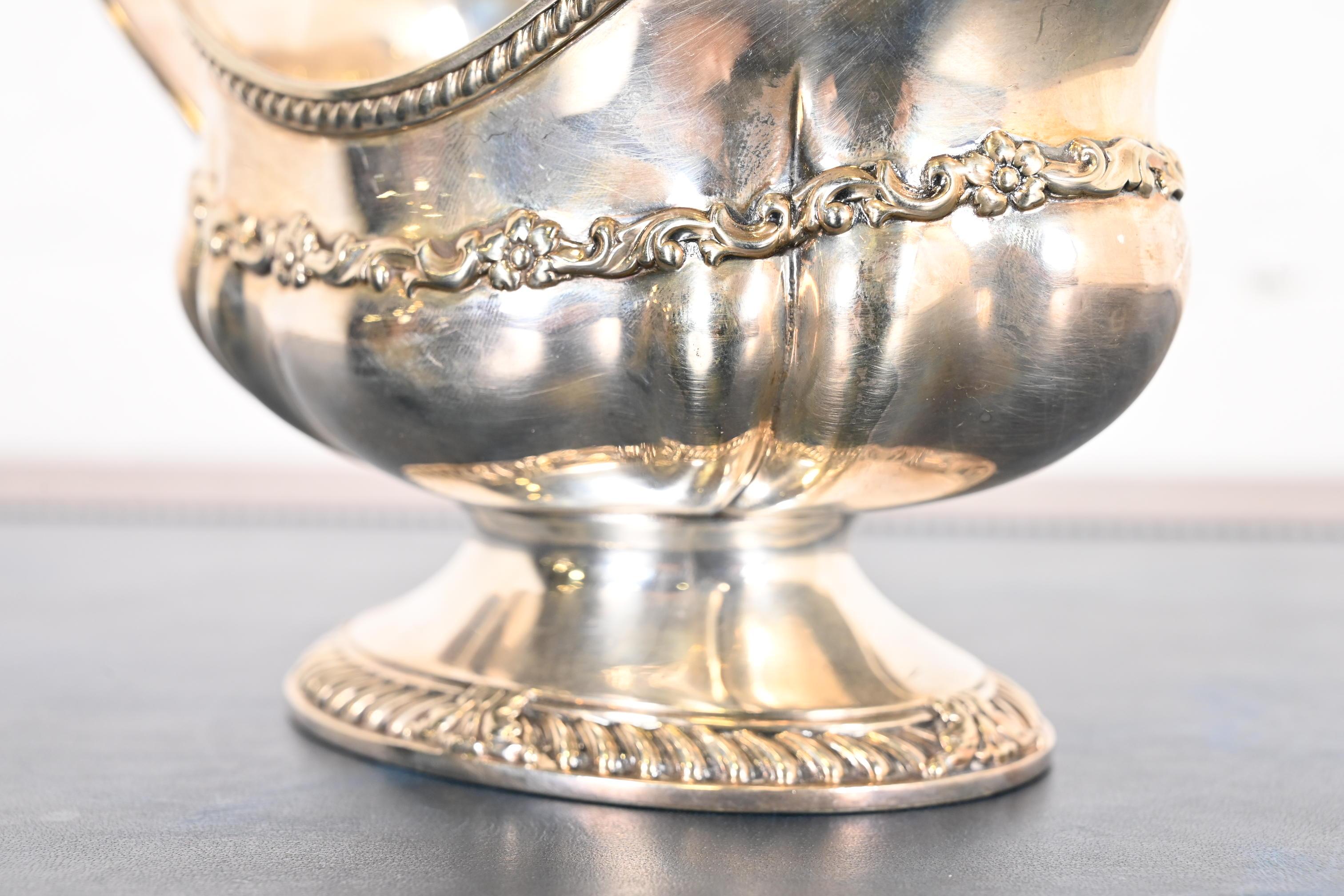 Tiffany & Co. Antique Repoussé Silverplate Gravy Boat 2