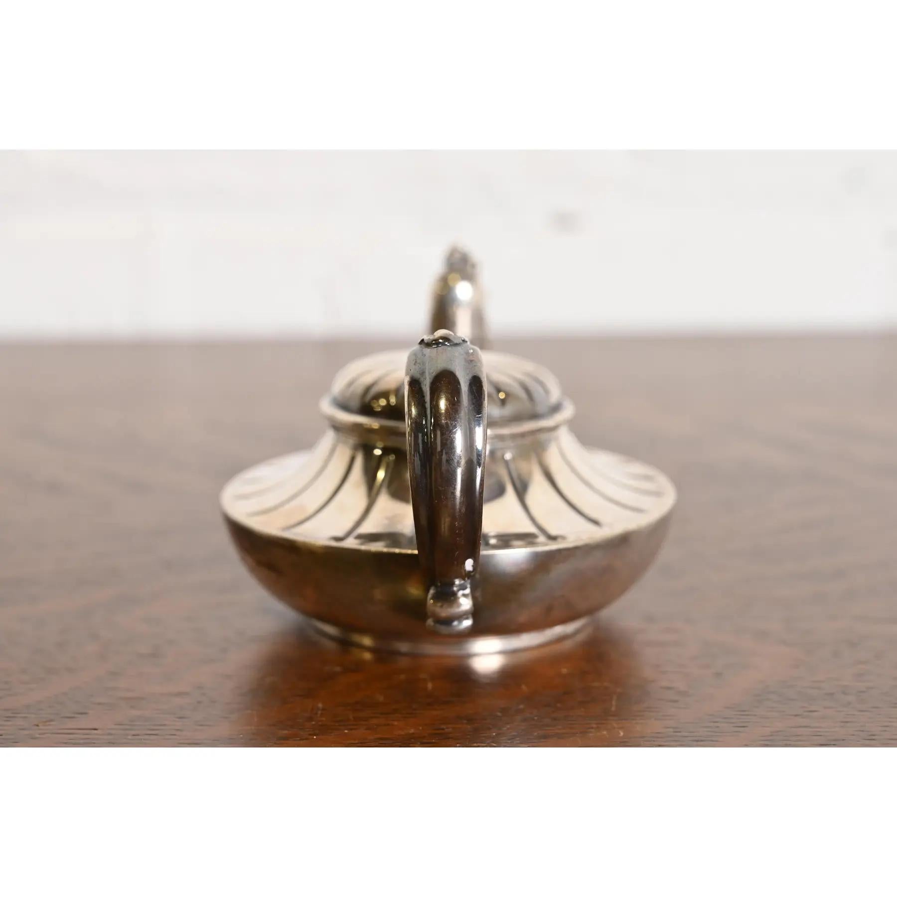 Tiffany & Co. Antique Silverplate Aladdin Lamp Form Table Cigar Lighter 3