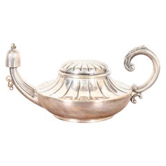 Tiffany & Co. Antique Silverplate Aladdin Lamp Form Table Cigar Lighter