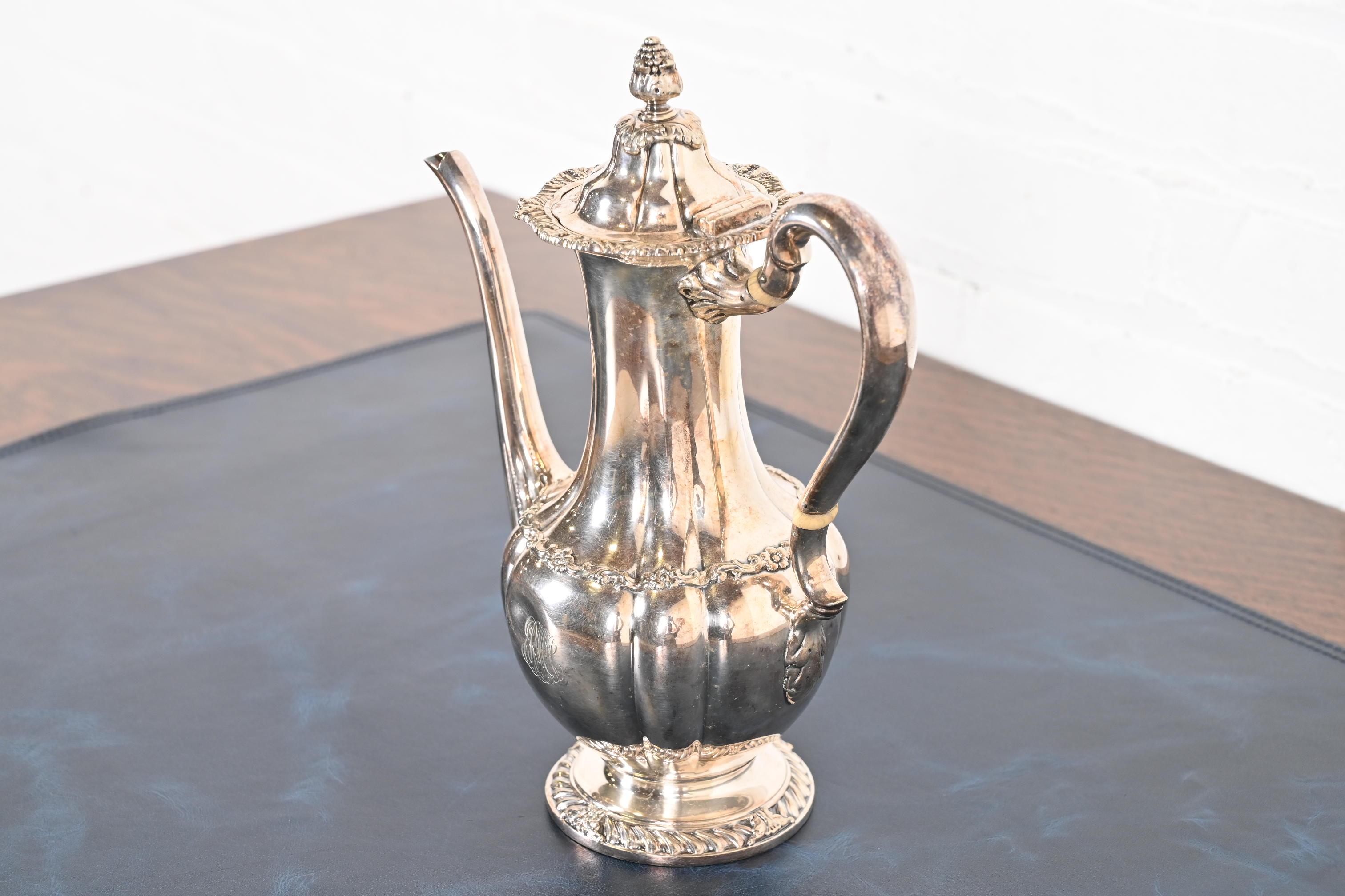 Art Deco Tiffany & Co. Antique Silverplate Tea Kettle or Coffee Pot, 1902 For Sale