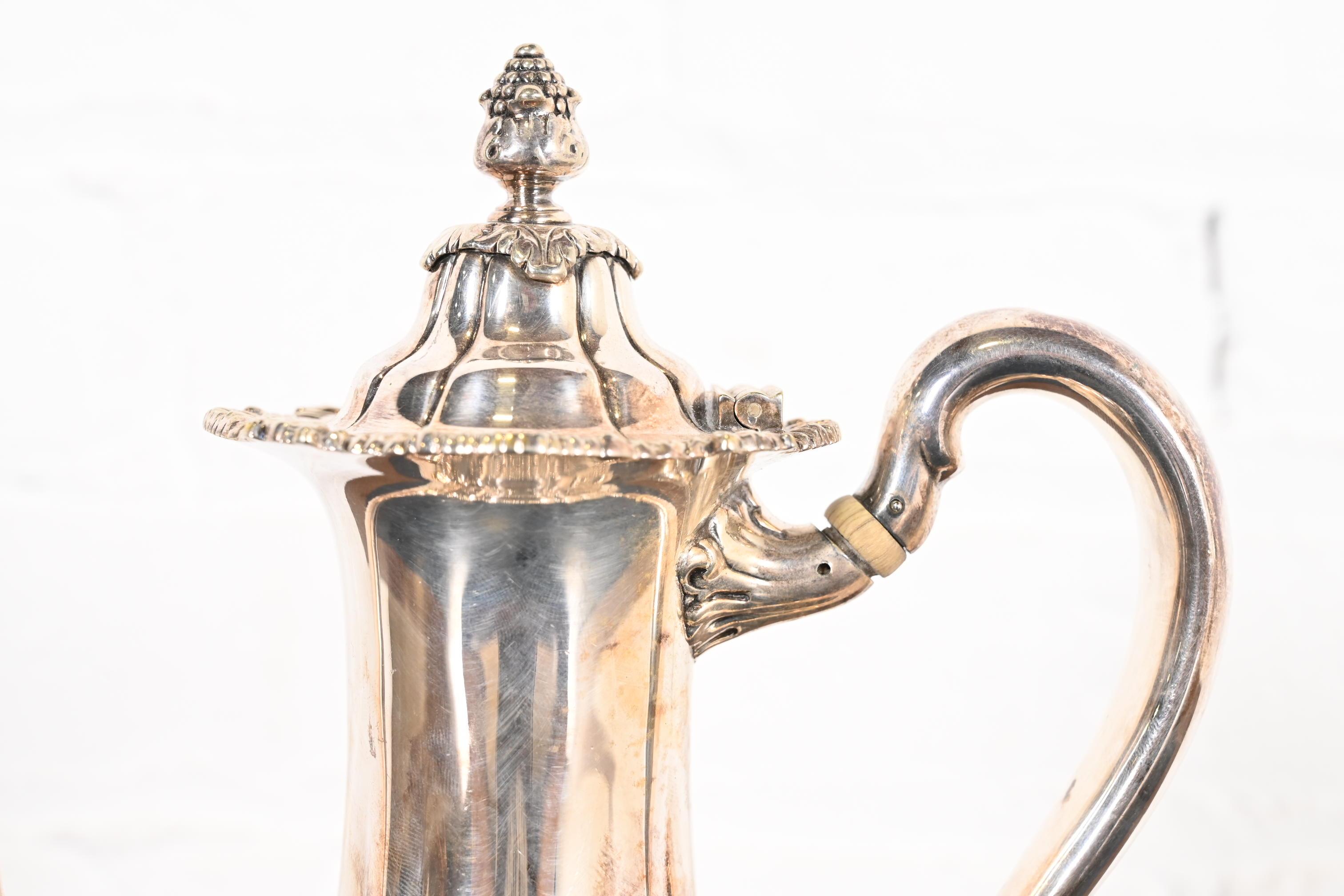 Silver Plate Tiffany & Co. Antique Silverplate Tea Kettle or Coffee Pot, 1902 For Sale