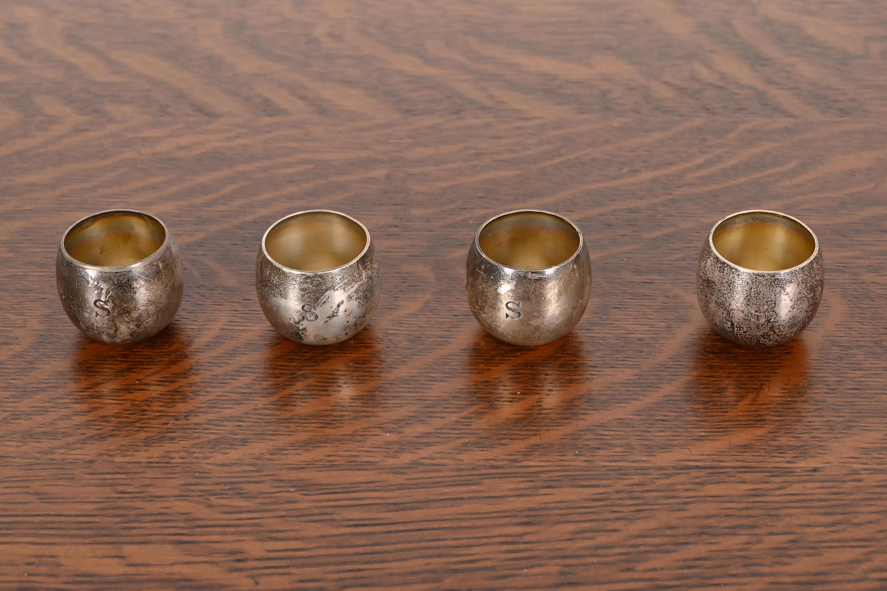 Arts and Crafts Tiffany & Co. Cordiali antichi in argento sterling, set di quattro pezzi in vendita