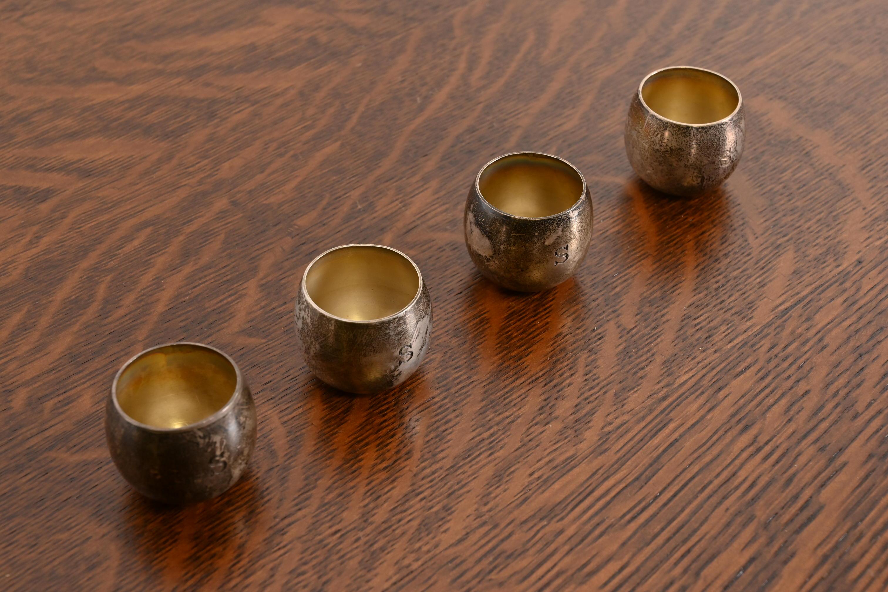 Tiffany & Co. Cordiali antichi in argento sterling, set di quattro pezzi In condizioni buone in vendita a South Bend, IN