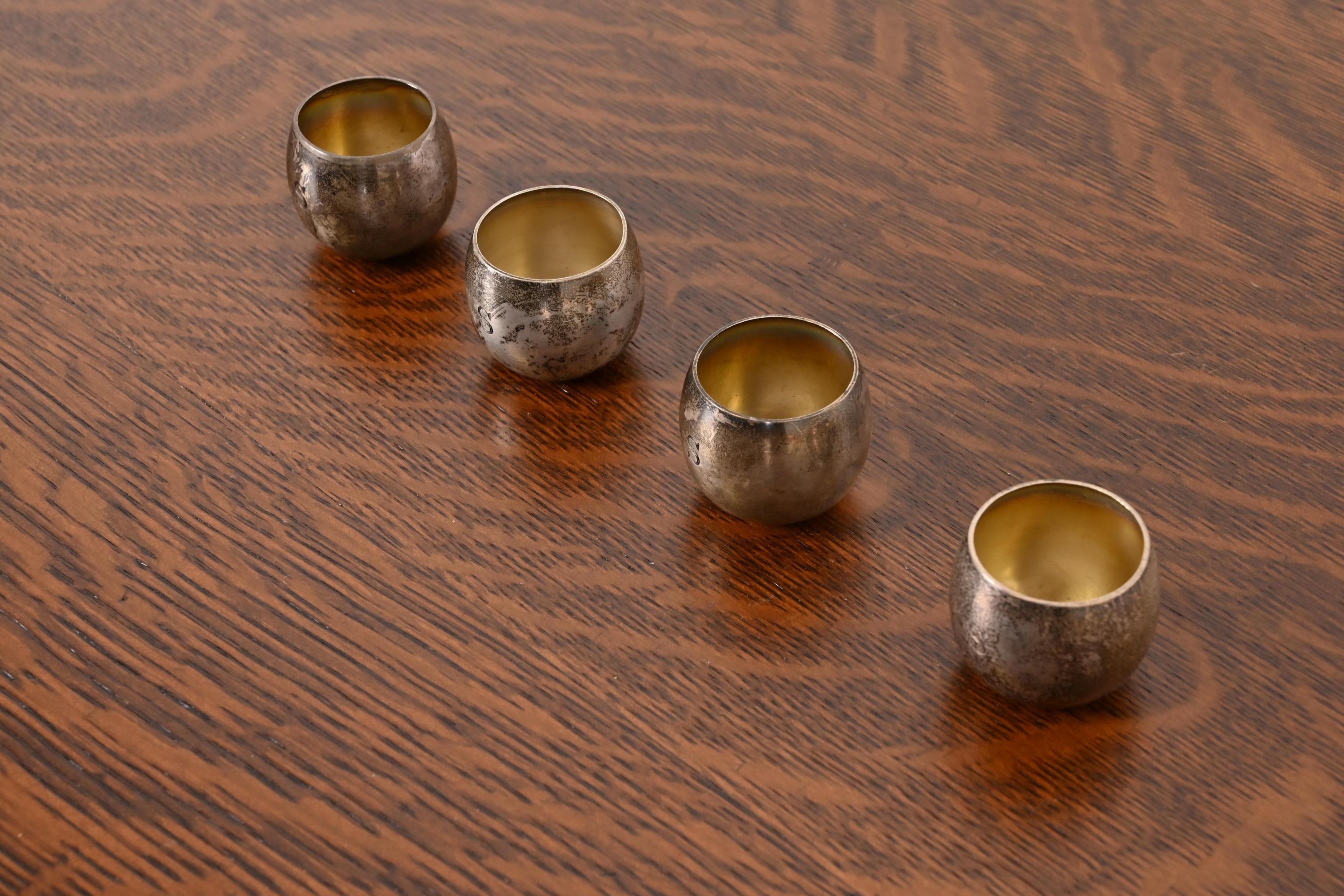 Argento 925 Tiffany & Co. Cordiali antichi in argento sterling, set di quattro pezzi in vendita