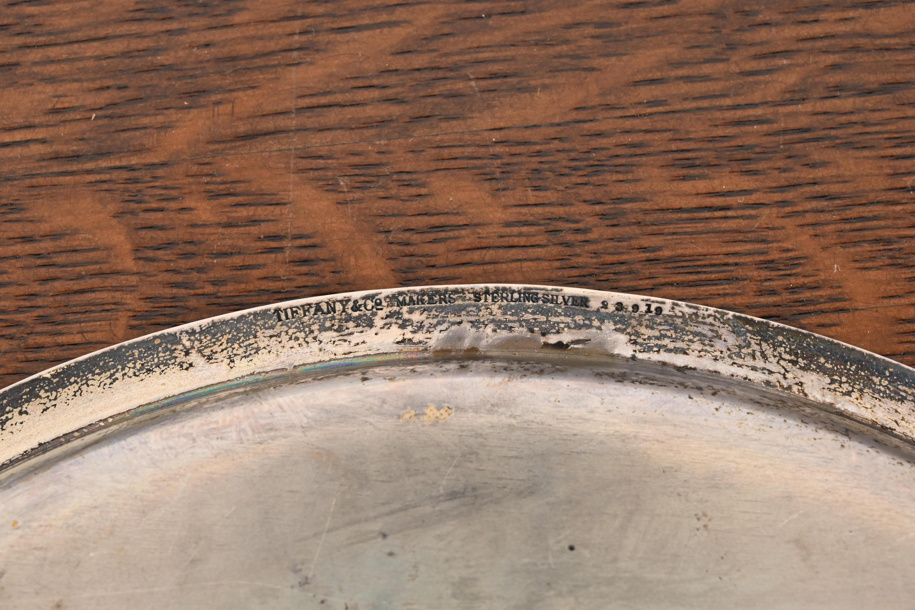 Tiffany & Co. Antique Sterling Silver Serving Tray For Sale 1