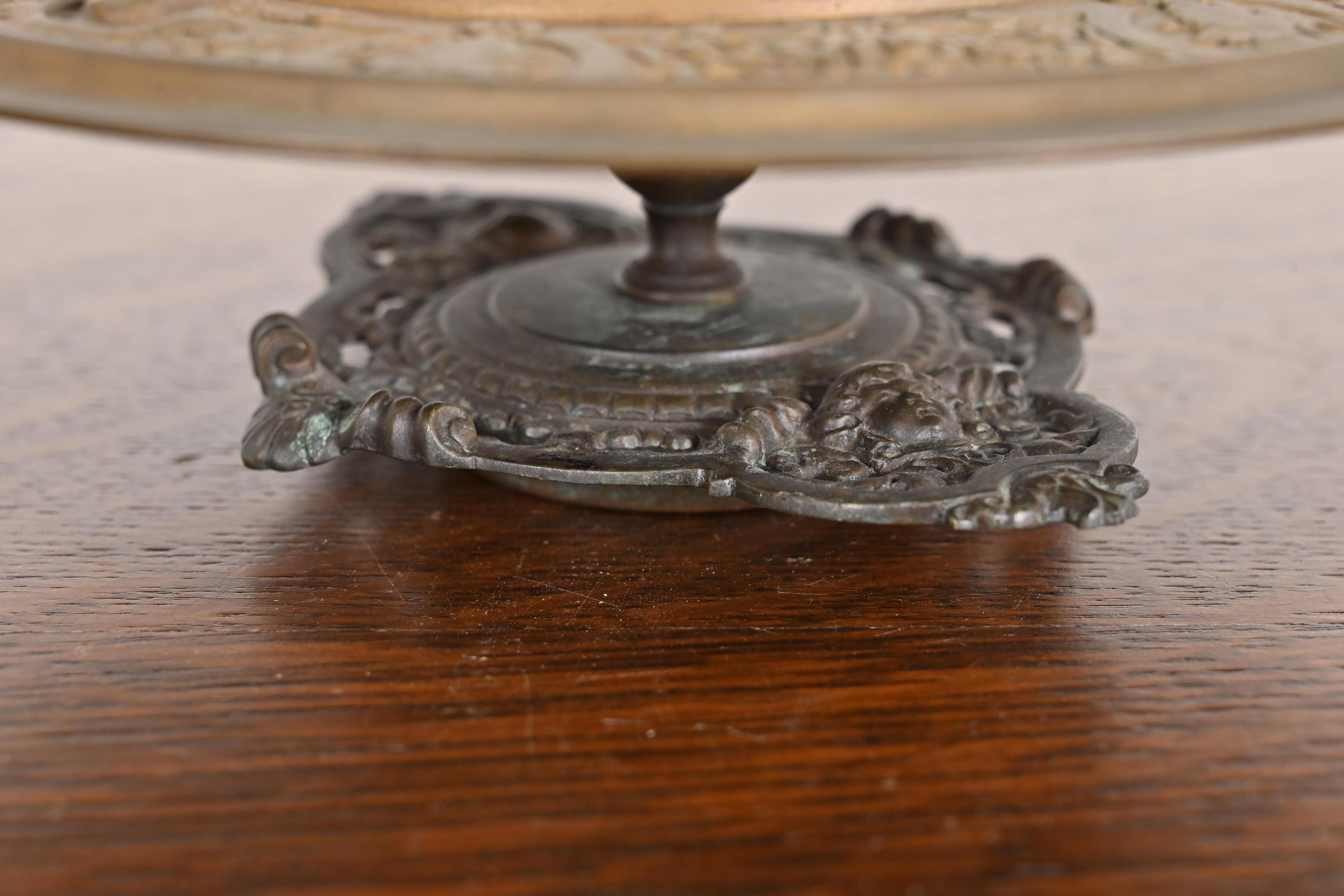 Tiffany & Co. Antique Victorian Bronze Footed Centerpiece Dish or Tazza For Sale 4