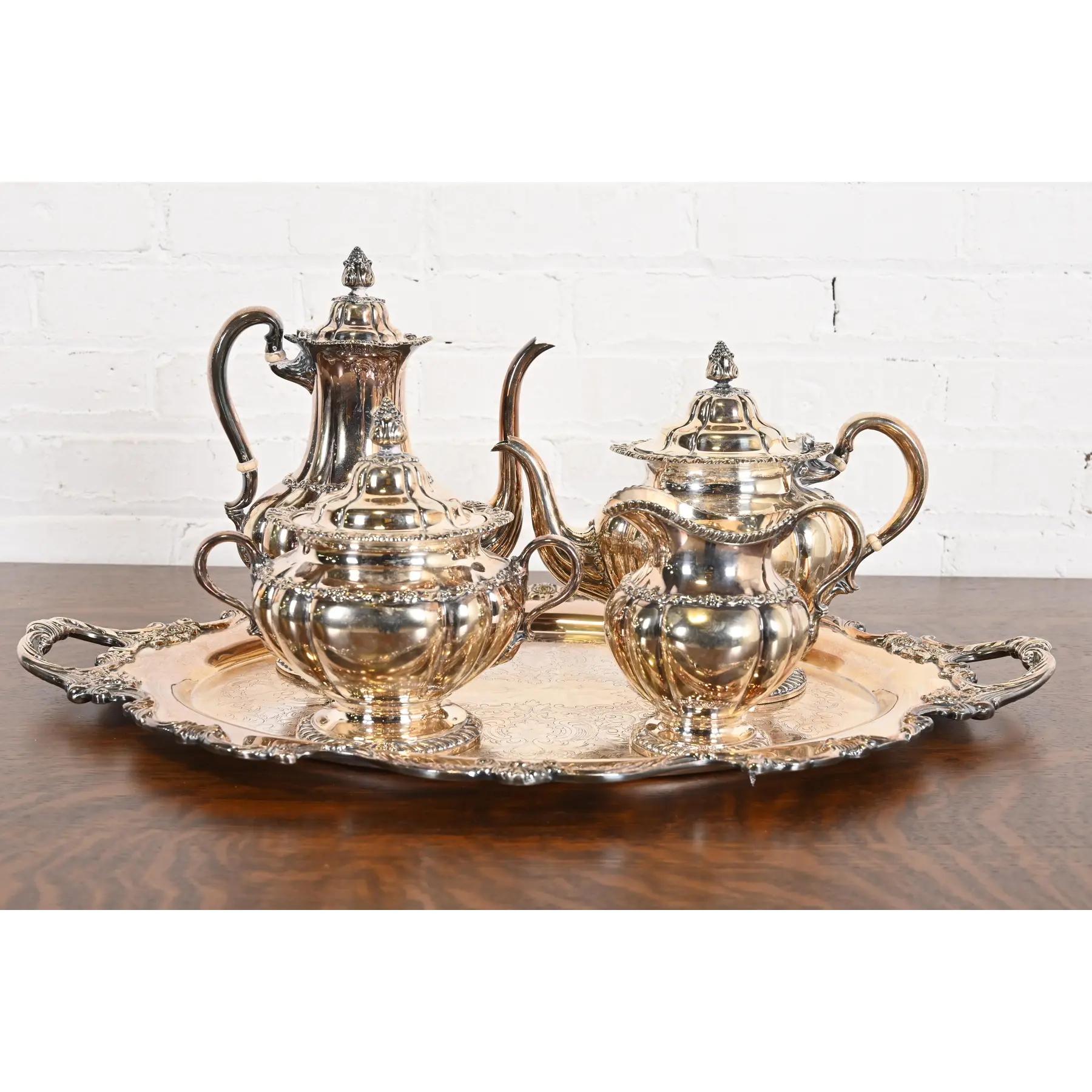 American Tiffany & Co. Antique Victorian Silver Plate Coffee or Tea Service Set For Sale