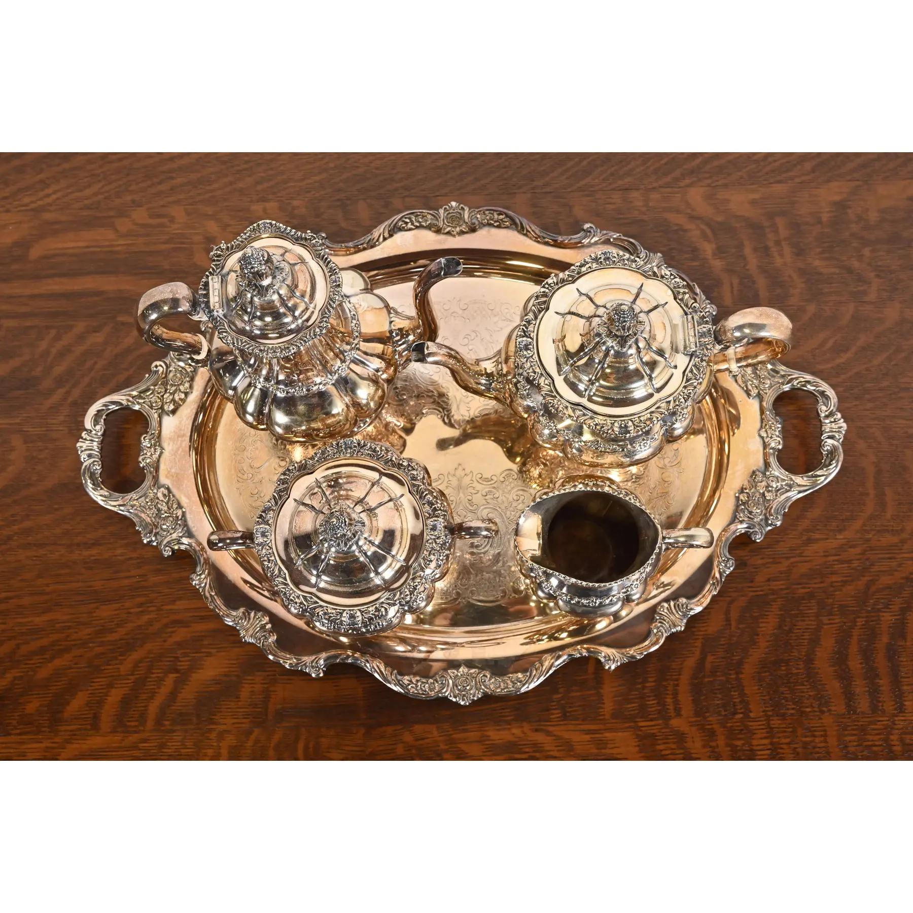 Tiffany & Co. Antique Victorian Silver Plate Coffee or Tea Service Set For Sale 1