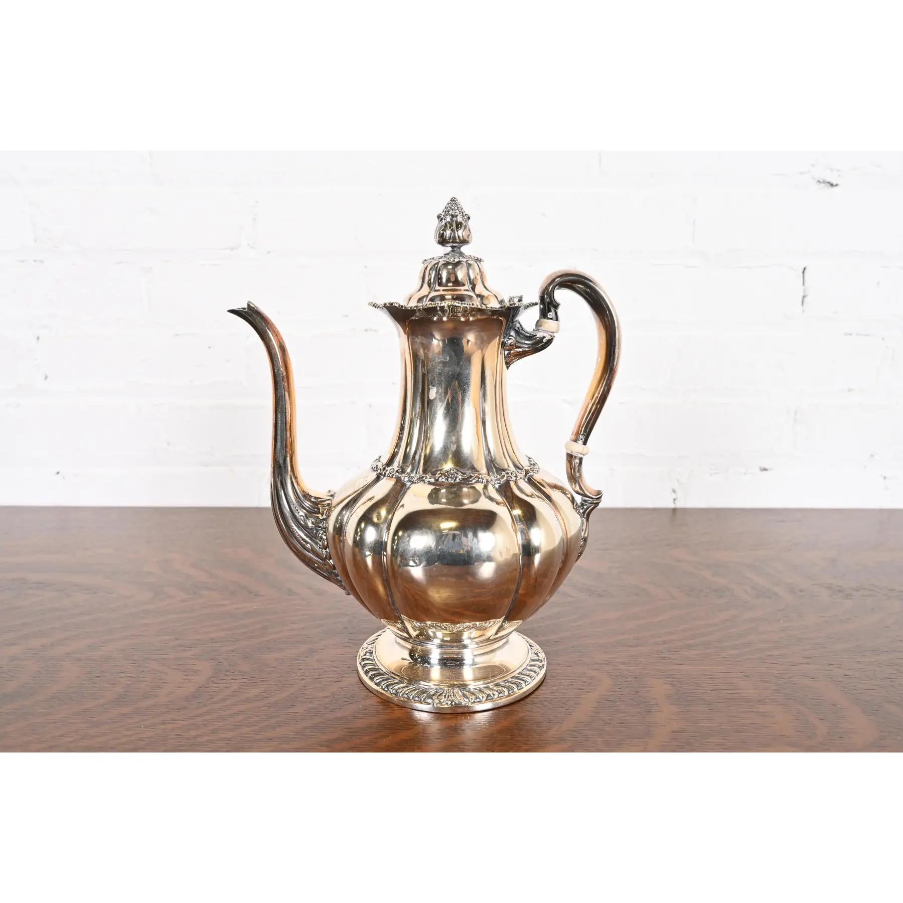 Tiffany & Co. Antique Victorian Silver Plate Coffee or Tea Service Set For Sale 2