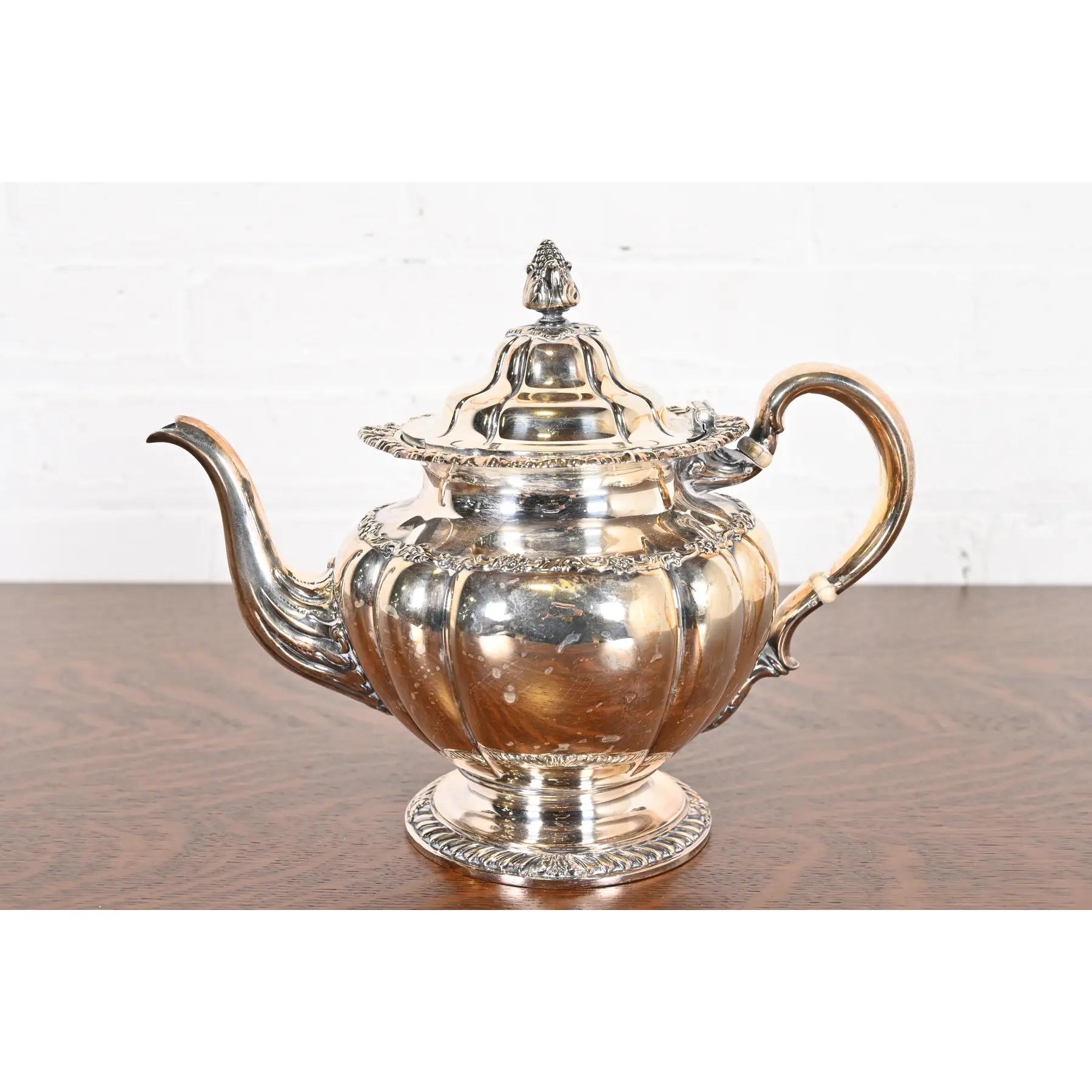 Tiffany & Co. Antique Victorian Silver Plate Coffee or Tea Service Set For Sale 3