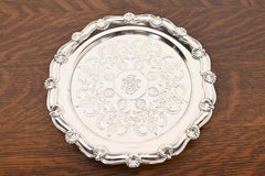 Tiffany & Co. Antique Victorian Sterling Silver Footed Serving Tray