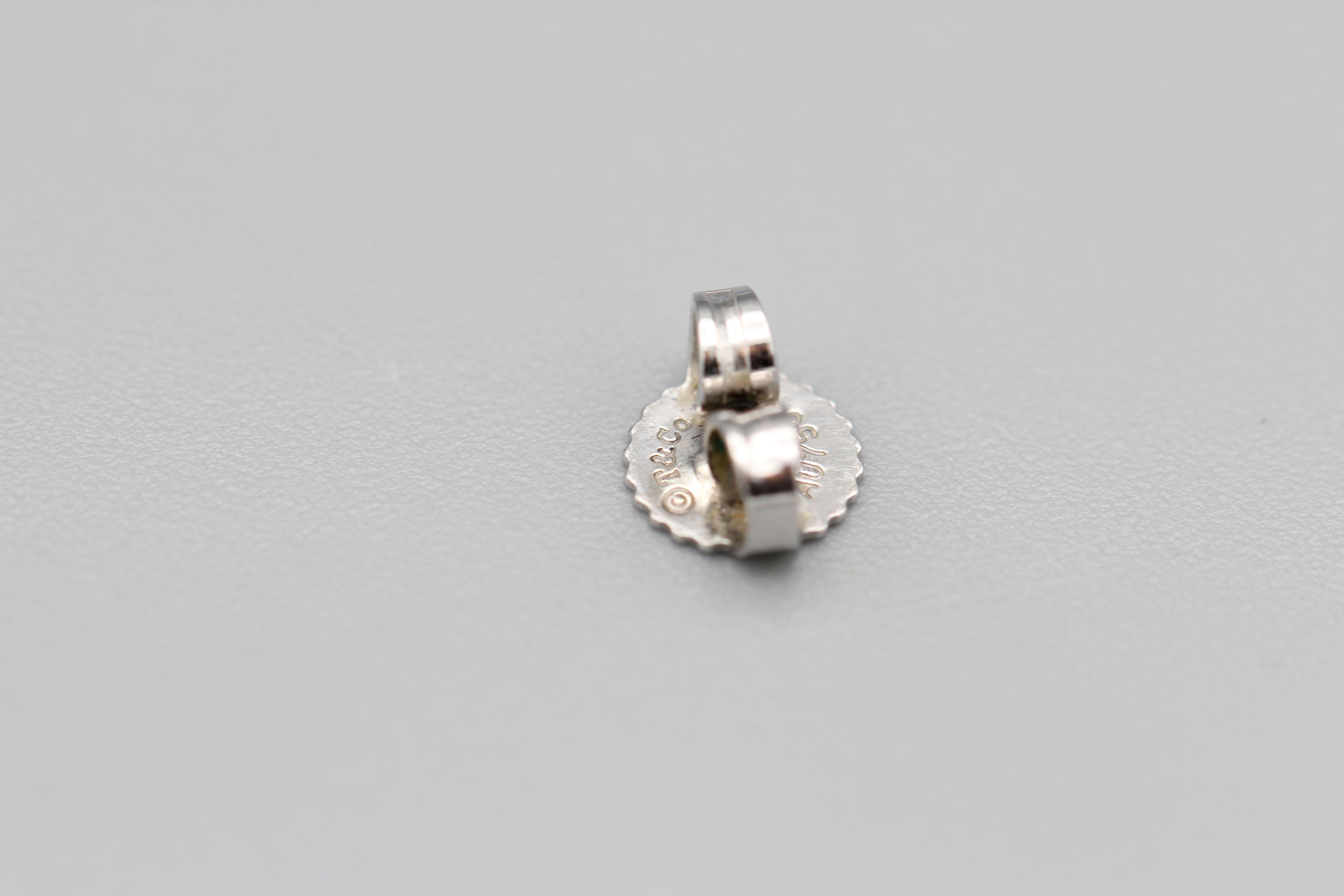 Tiffany & Co. Aquamarin-Diamant-Blumenohrringe aus 18 Karat Weißgold 2