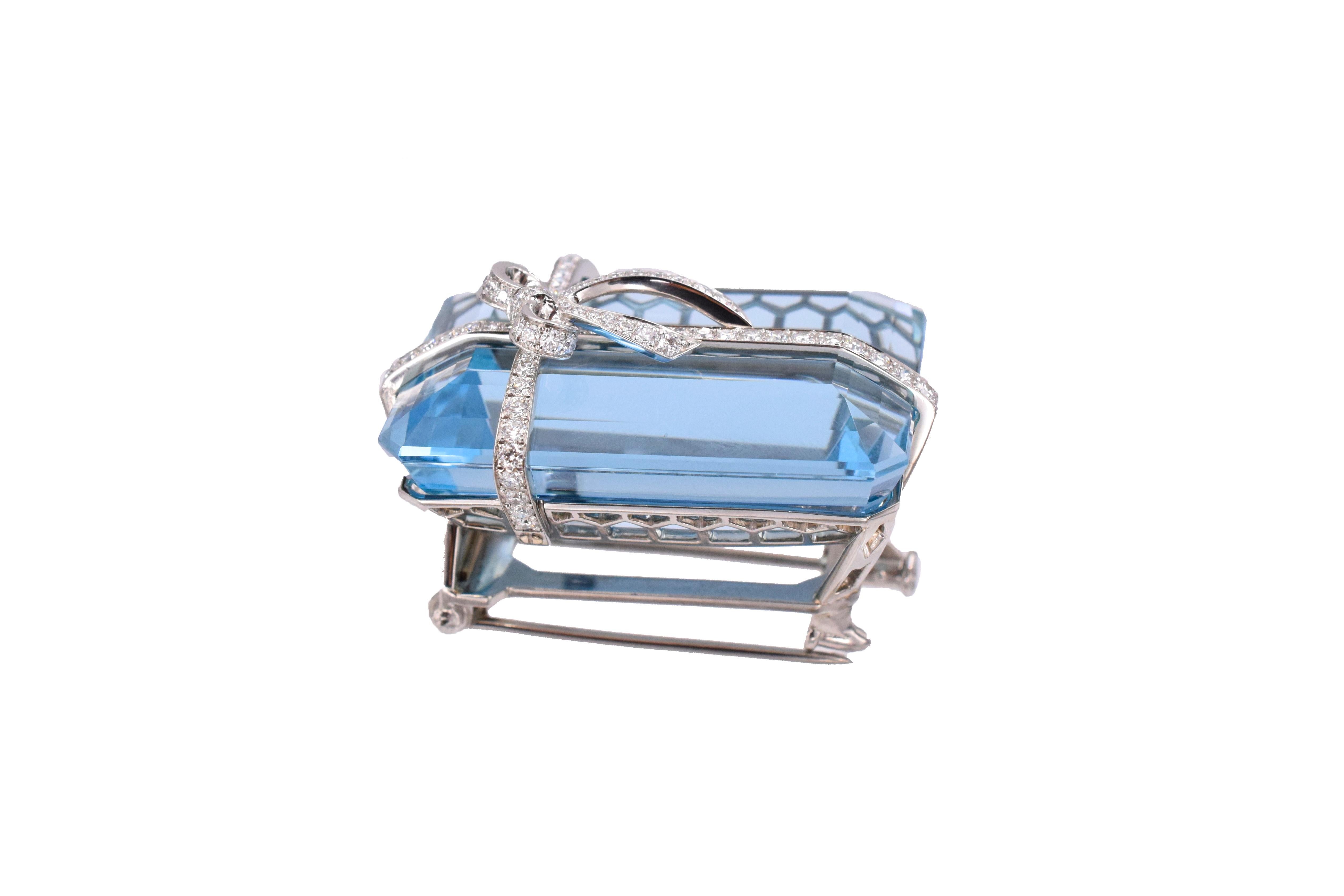 Tiffany & Co.  aquamarin-Diamant-Brosche 