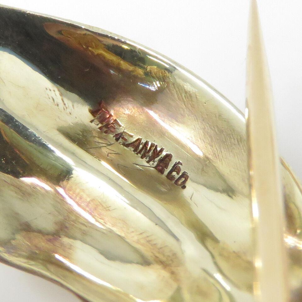 Tiffany & Co. Broche Aguamarina Diamante Oro Amarillo en Excelente estado para la venta en Chicago, IL