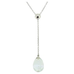 Used Tiffany & Co. Aquamarine Drop Pendant Necklace