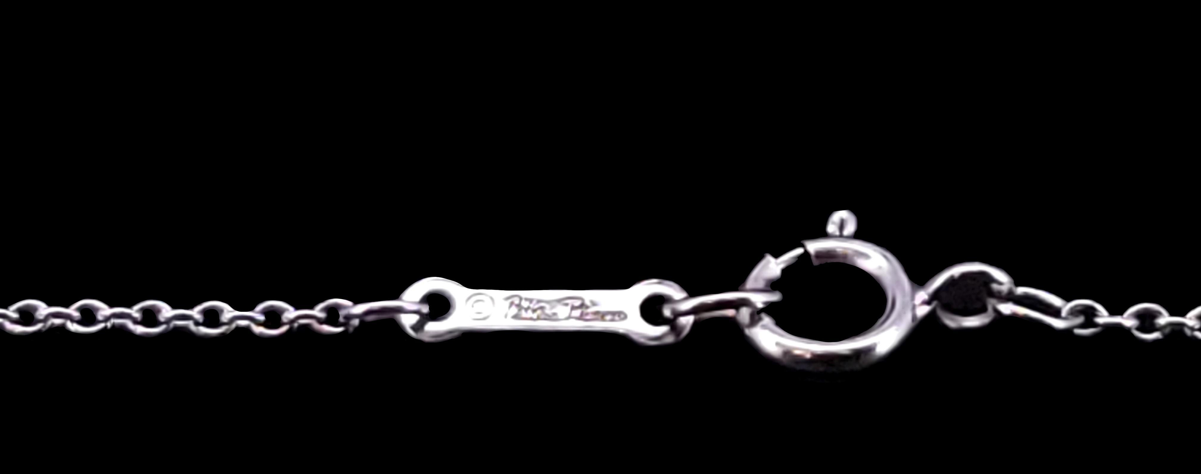 Round Cut Tiffany &Co. Aria 3P Diamond Pendant Platinum PT950 Chain For Sale