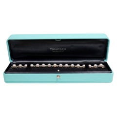 Tiffany & Co. Aria Collection Pearl and Diamond Platinum Link Bracelet