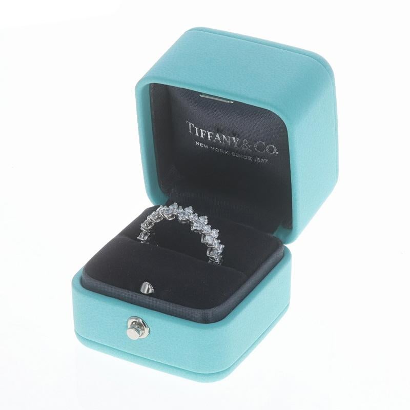 Tiffany & Co Aria Diamond Eternity Band Platinum 950 Rd 3.15ctw Wedding Ring Sz8 For Sale 2