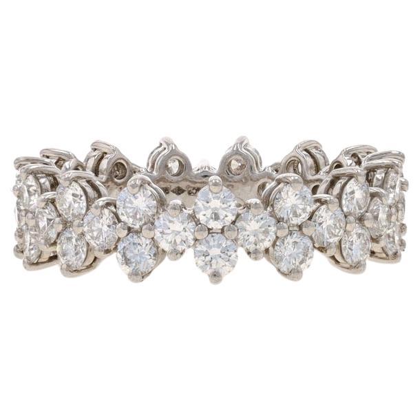 Tiffany & Co Aria Diamond Eternity Band Platinum 950 Rd 3.15ctw Wedding Ring Sz8 For Sale