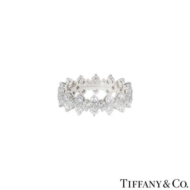 Tiffany and Co. Aria Full Diamond Eternity Ring 2.10 Carat at 1stDibs ...