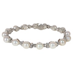 Tiffany & Co. Aria Pearl Diamond Bracelet in Platinum 2.18 CTW