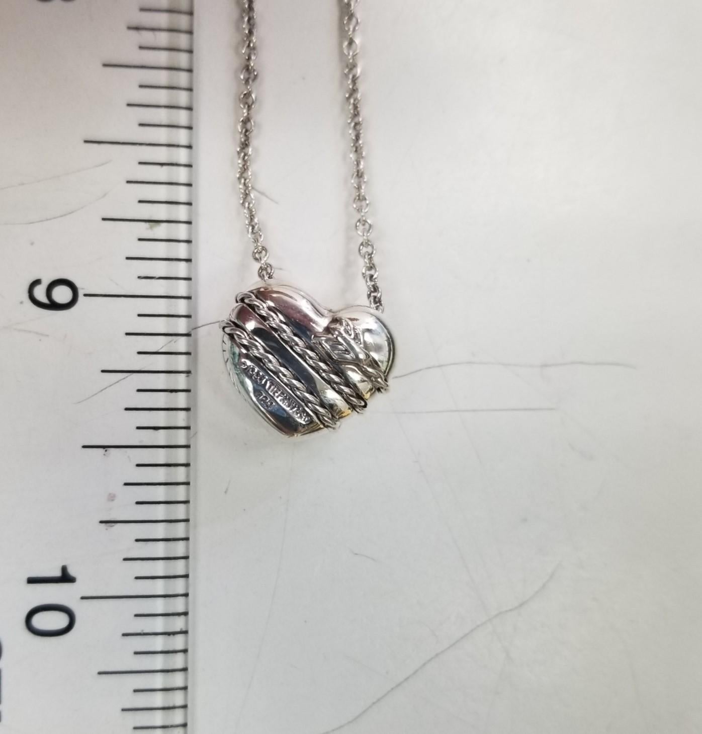 Tiffany & Co. Arrow Heart Halskette Silber 925 Peretti Auth  für Damen oder Herren im Angebot