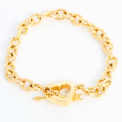 Tiffany & Co. Arrow Heart Toggle Link Yellow Gold Bracelet