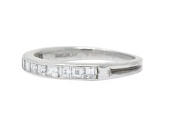 Tiffany & Co. Art Deco 0.55 Carat Diamond Platinum Stackable Band Ring