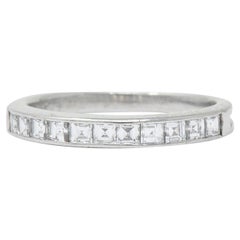 Antique Tiffany & Co. Art Deco 0.55 Carat Diamond Platinum Stackable Band Ring