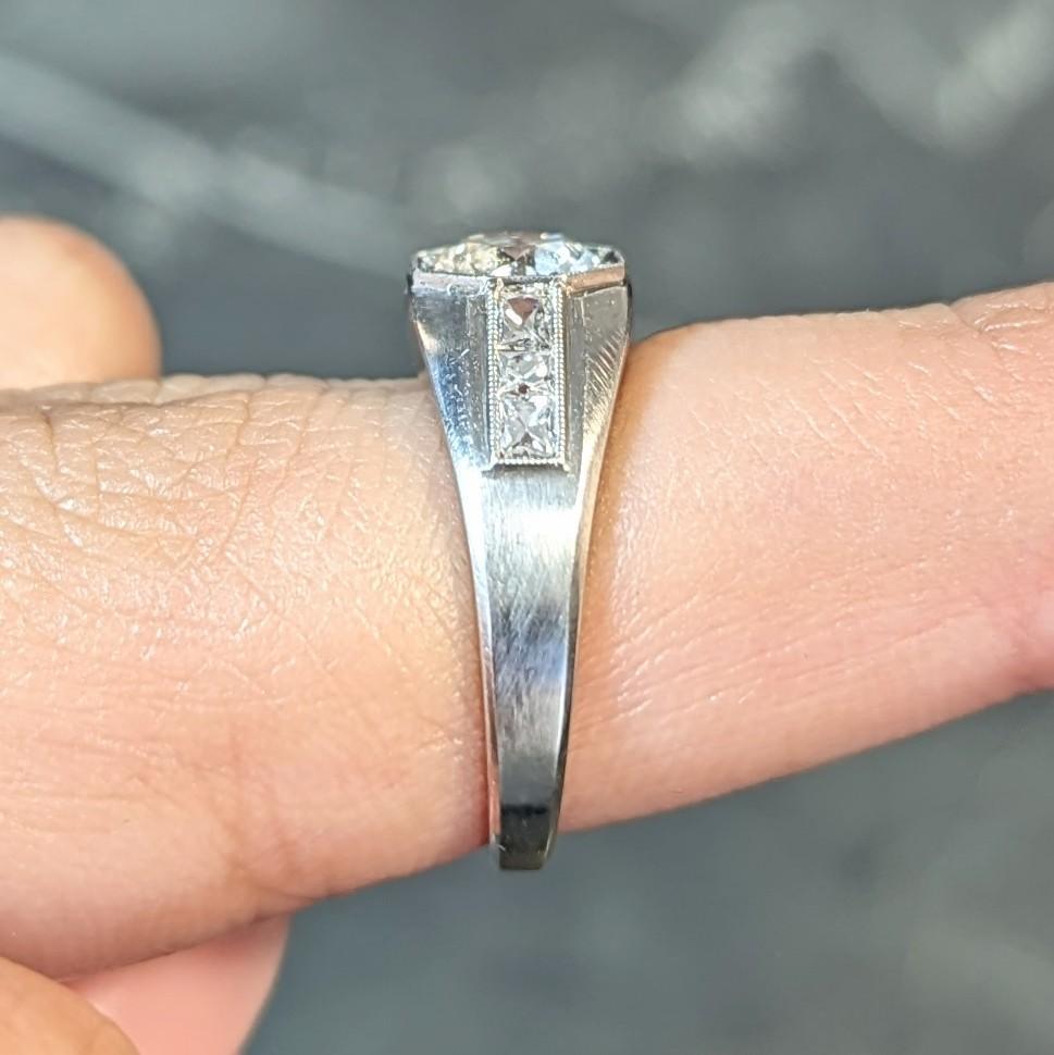 Tiffany & Co. Bague de fiançailles Art déco en platine avec diamant européen ancien de 1,20 carat en vente 7
