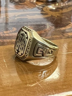 Tiffany & Co. Art Deco 14k Yellow Gold Class Signet Ring, circa 1927, Rare