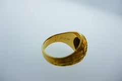 Tiffany & Co. Art Deco 14k Yellow Gold and Onyx College Class Ring, circa 1922