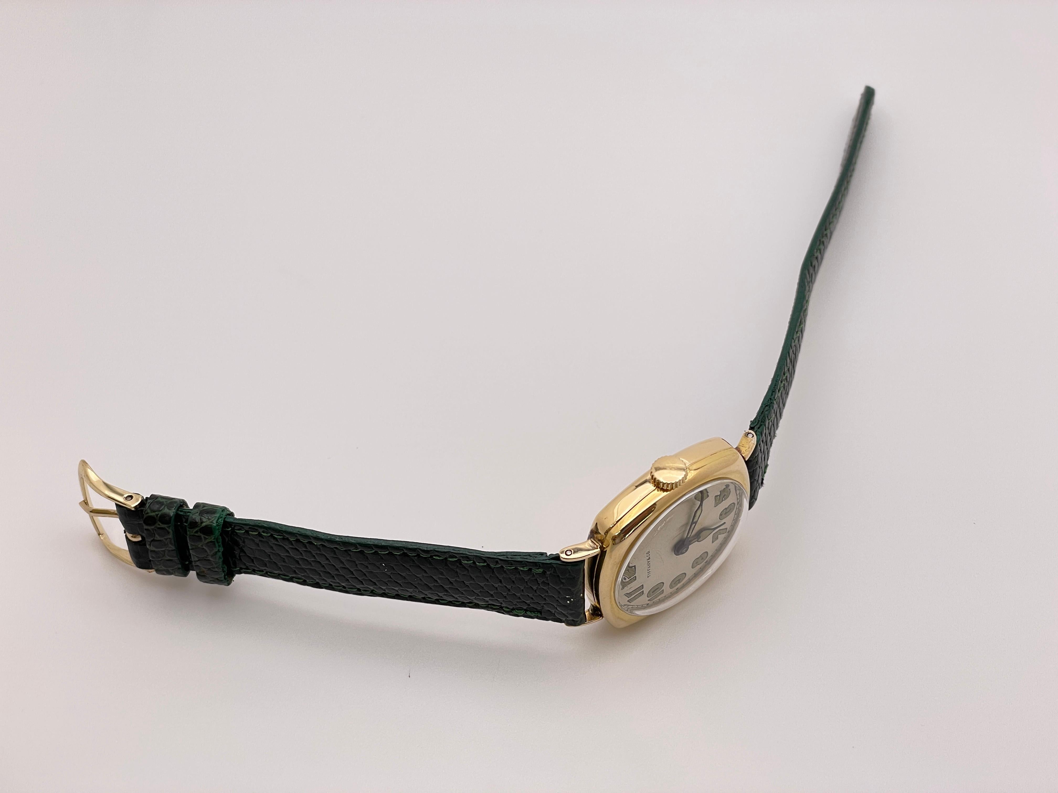 Tiffany & Co. Art Deco 18K Yellow Gold I.W.C. Watch For Sale 10