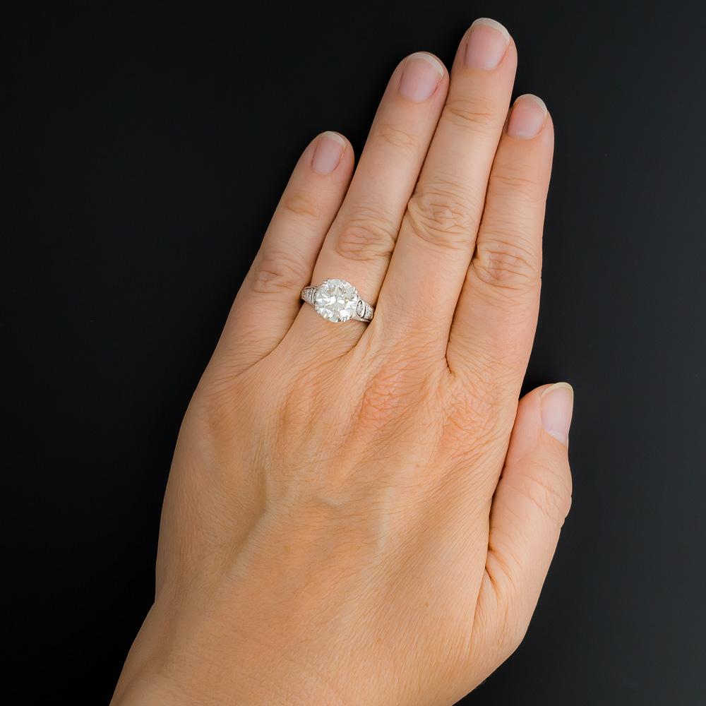 Tiffany & Co. Art Deco 3.27 Carat Diamond Engagement Ring, GIA I VS1 1
