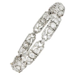 Tiffany & Co. Bracelet ligne antique géométrique Art déco en platine avec diamants 3,36 carats poids total