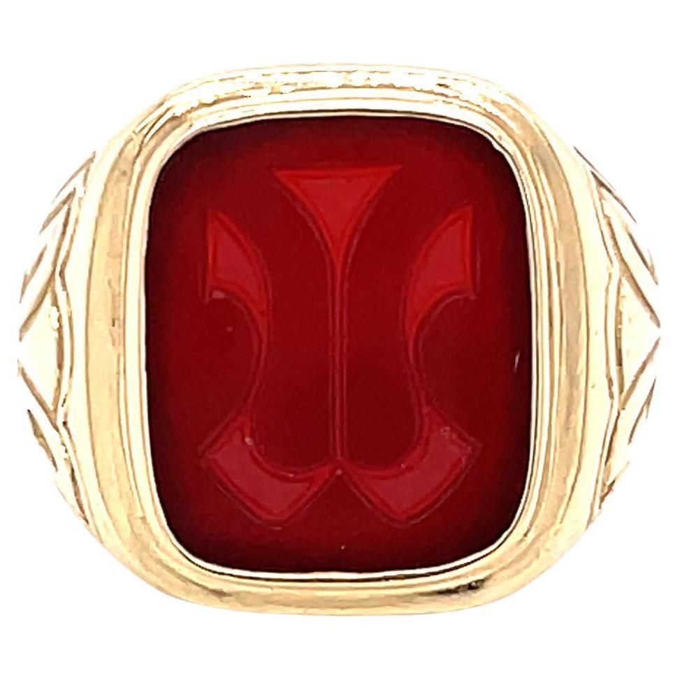 Tiffany & Co. Art Deco Carnelian Signet Ring