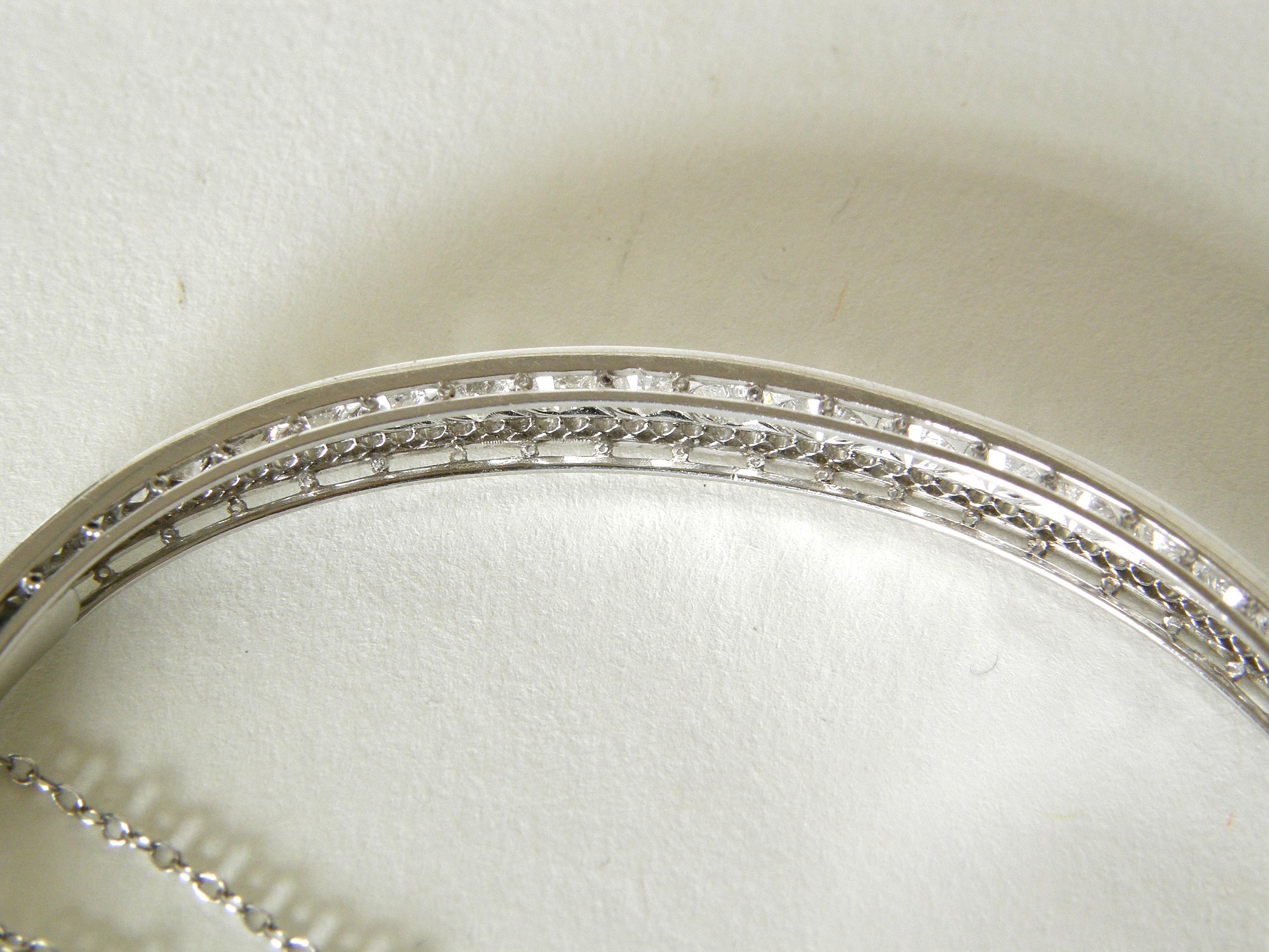 Women's or Men's Tiffany & Co. Diamond and Platinum Bracelet circa 1920s or 1930s Art Deco