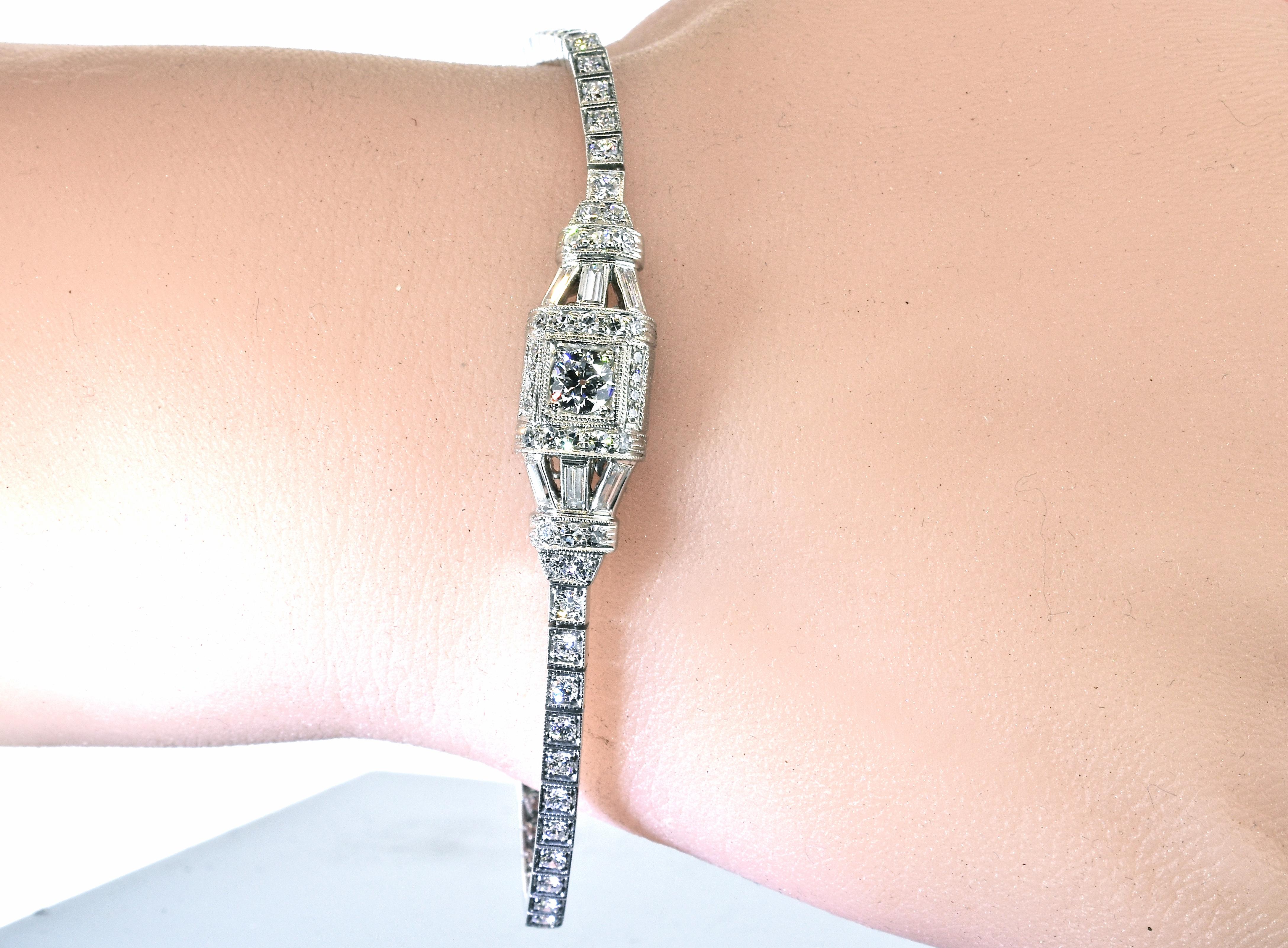 Tiffany & Co. Art Deco Diamond Bracelet, circa 1935 6