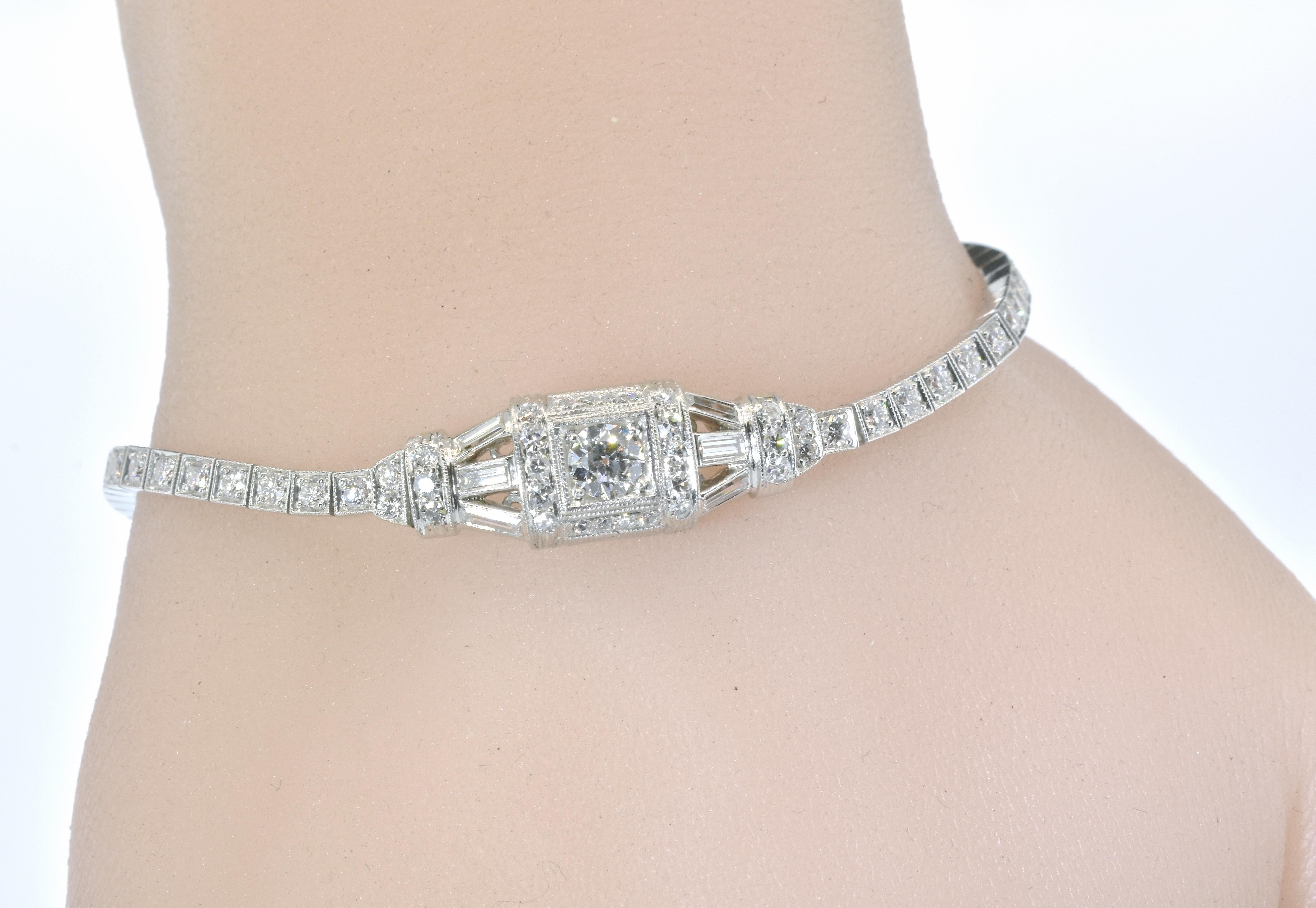 Tiffany & Co. Art Deco Diamond Bracelet, circa 1935 9