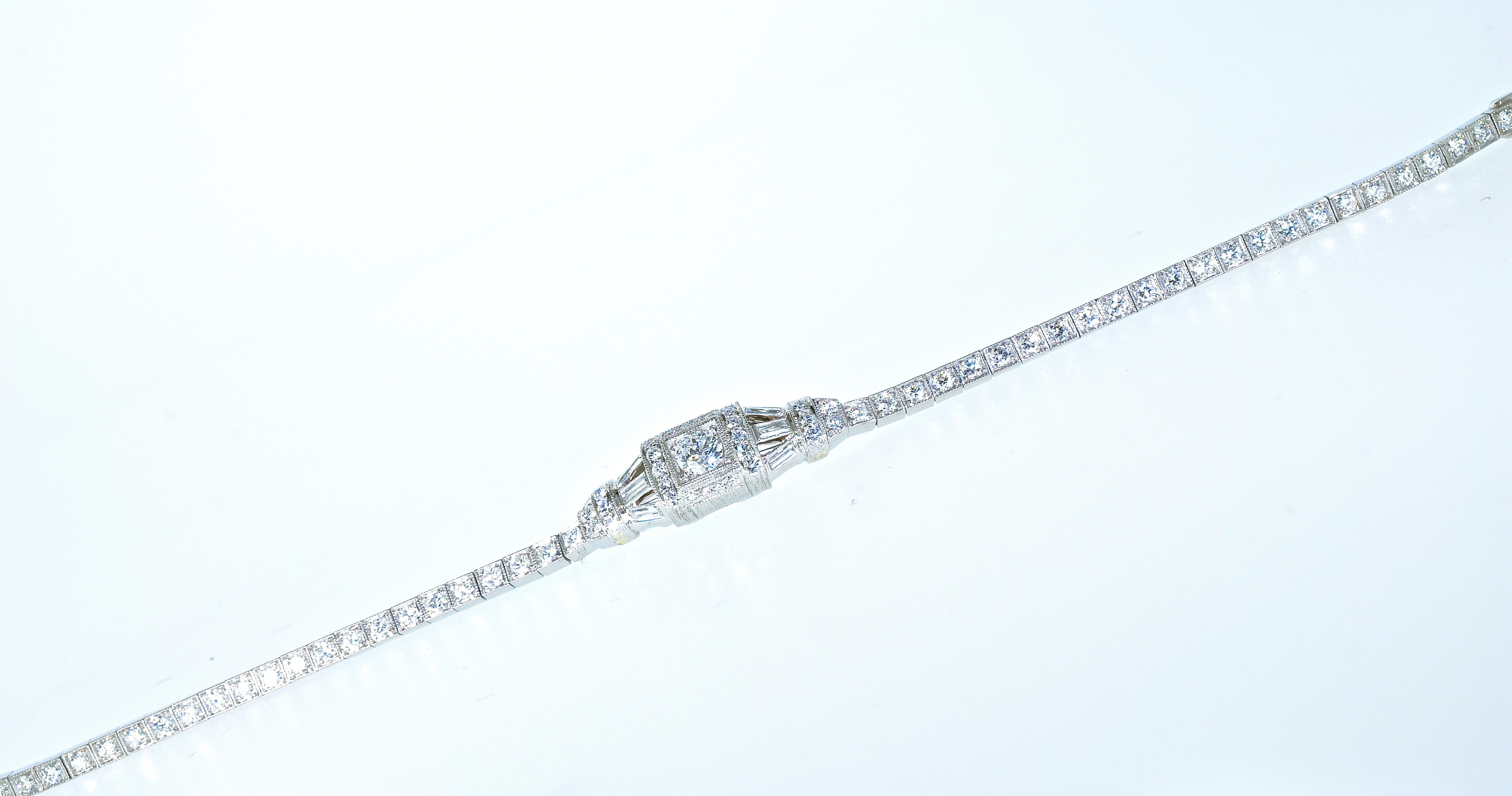 Tiffany & Co. Art Deco Diamond Bracelet, circa 1935 In Excellent Condition In Aspen, CO