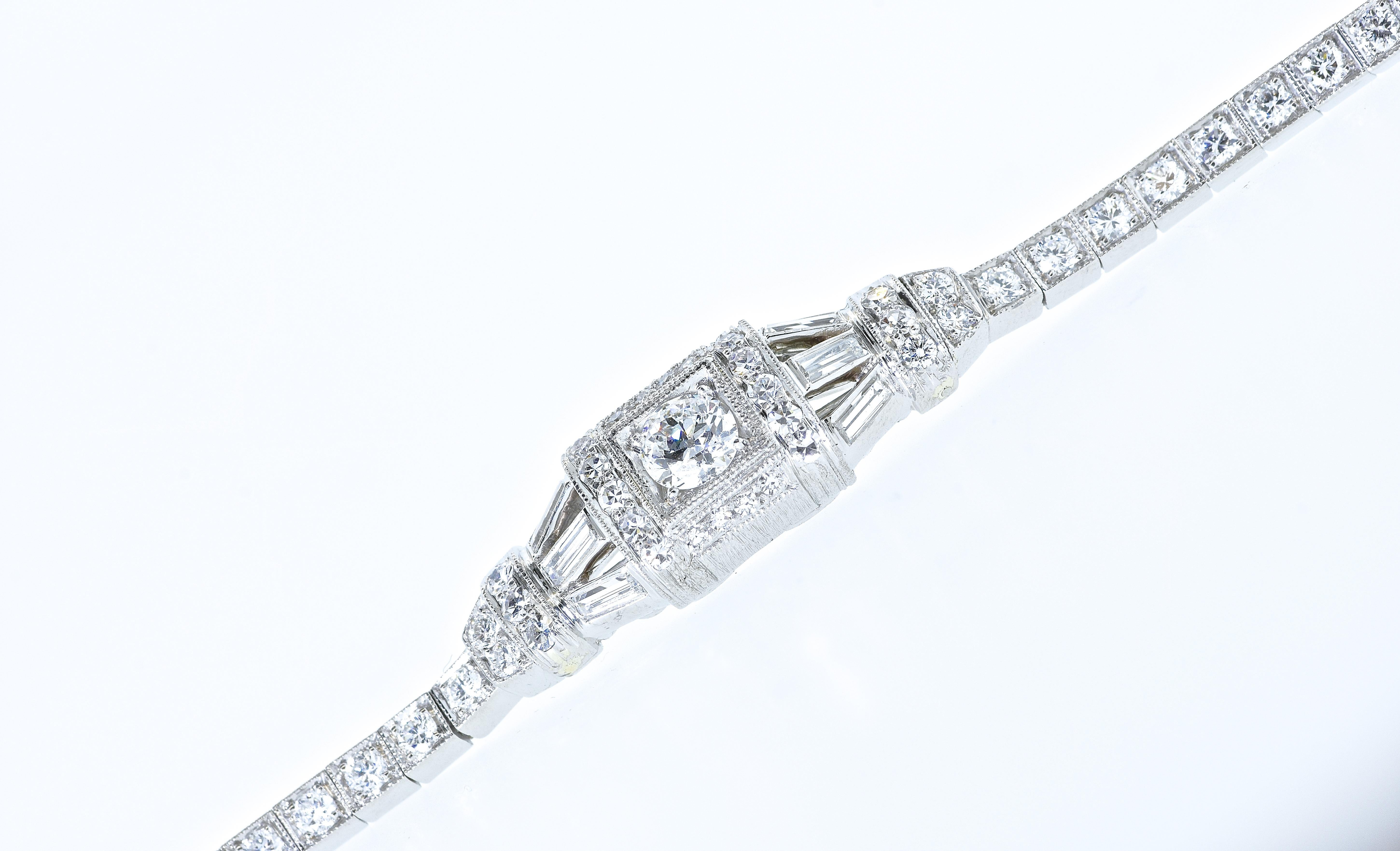 Tiffany & Co. Art Deco Diamond Bracelet, circa 1935 3