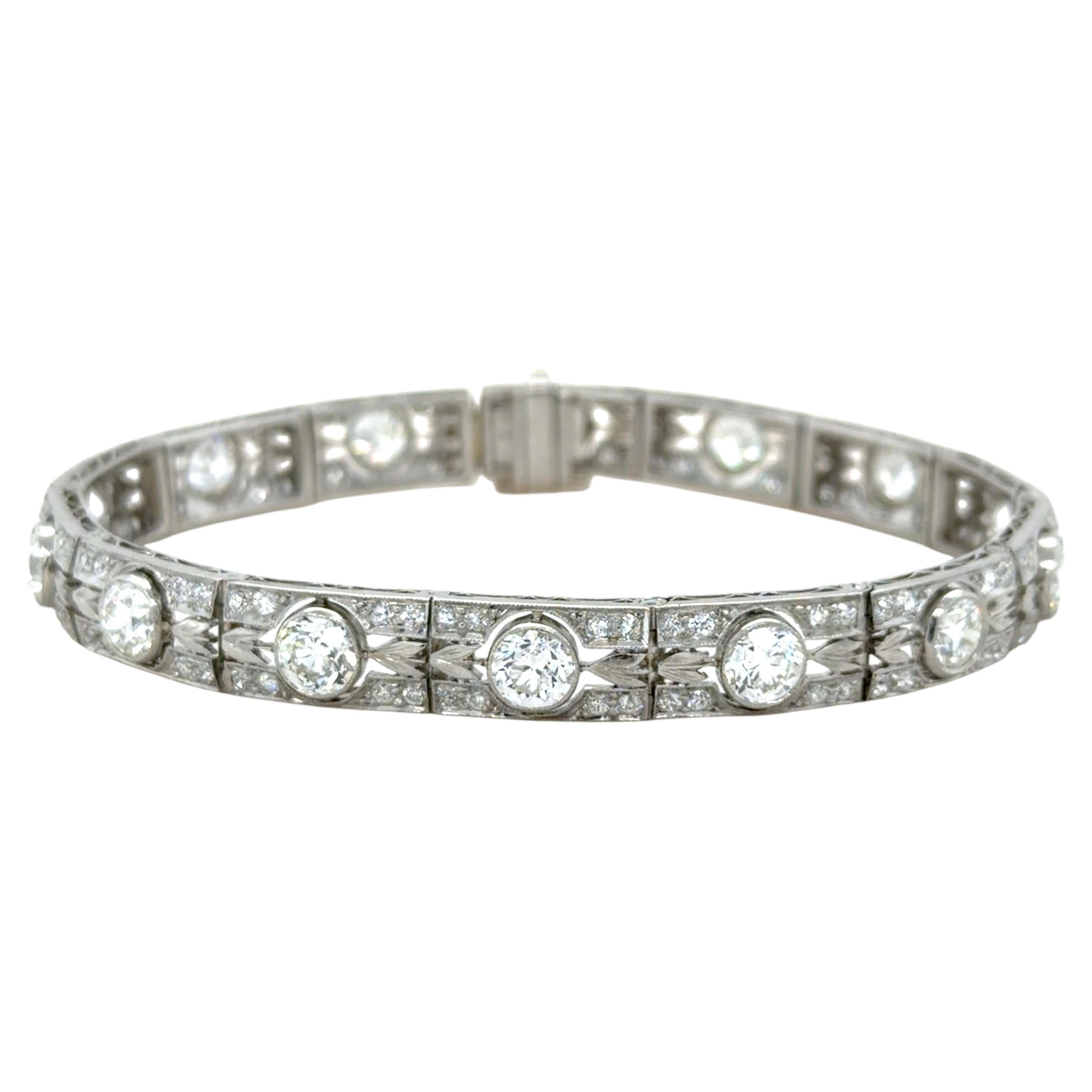 Tiffany & Co., Art Deco Diamond Bracelet, Platinum