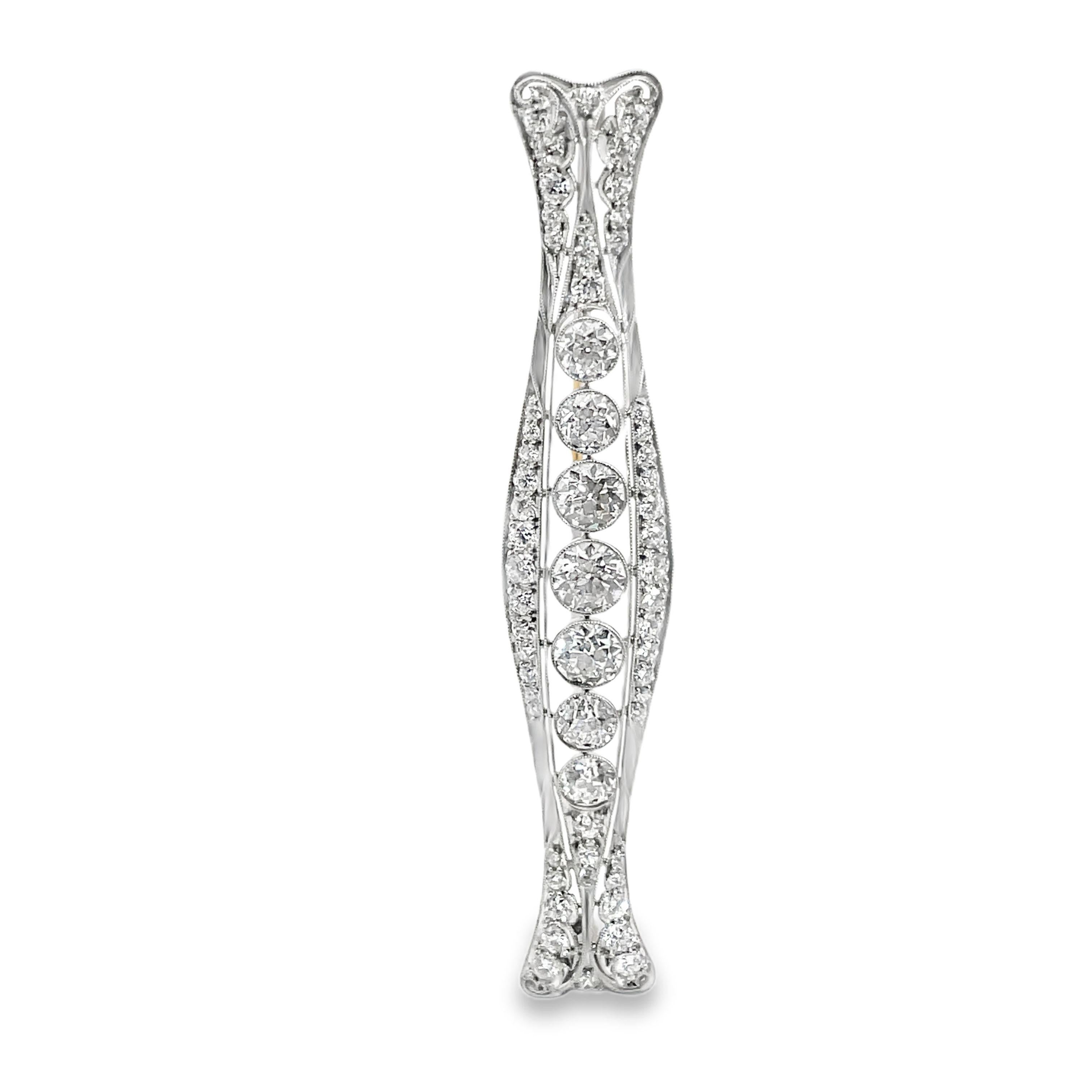 Tiffany & Co Art Deco Diamond Brooch For Sale 1