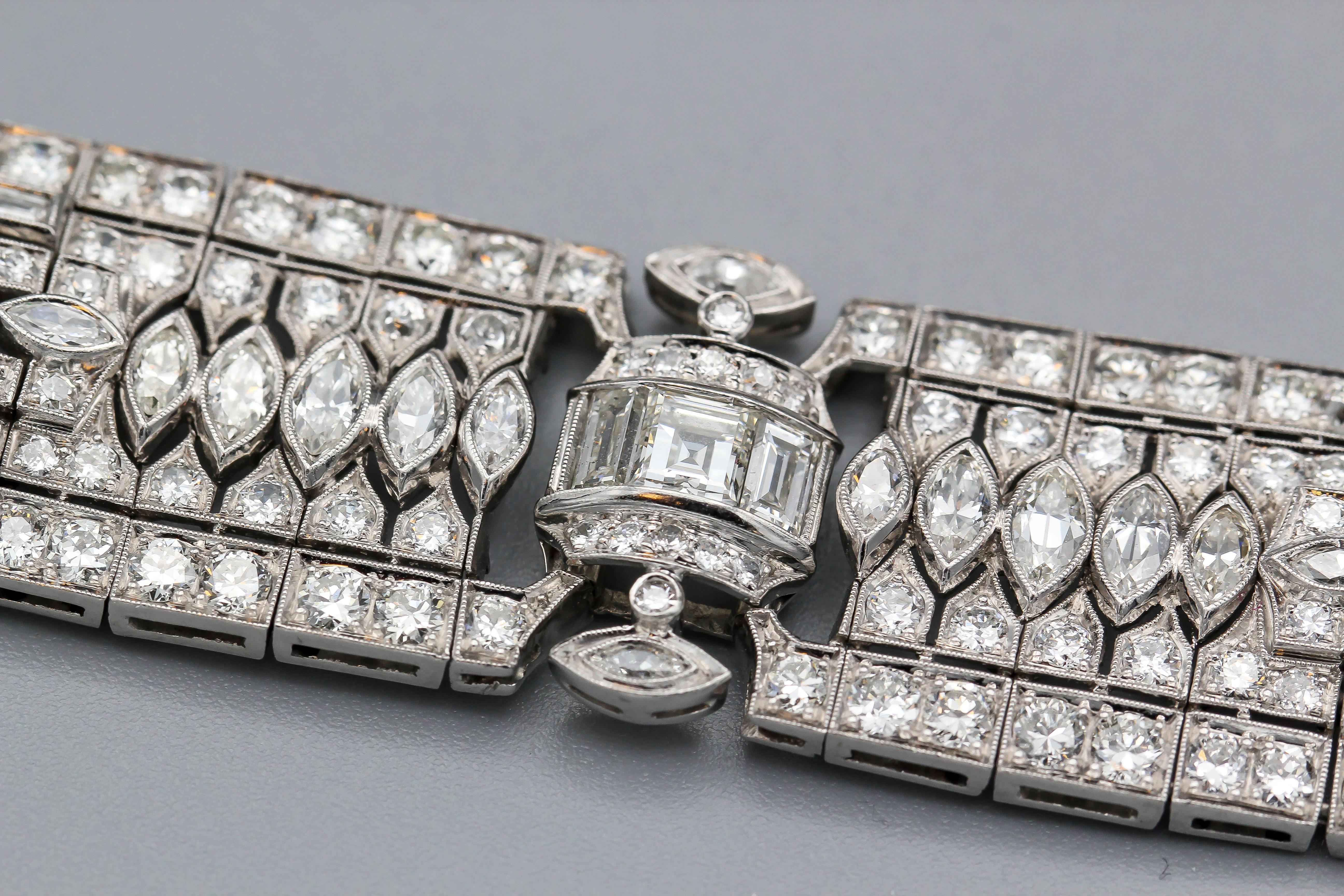 Tiffany & Co. Art Deco Diamond Platinum Bracelet 5