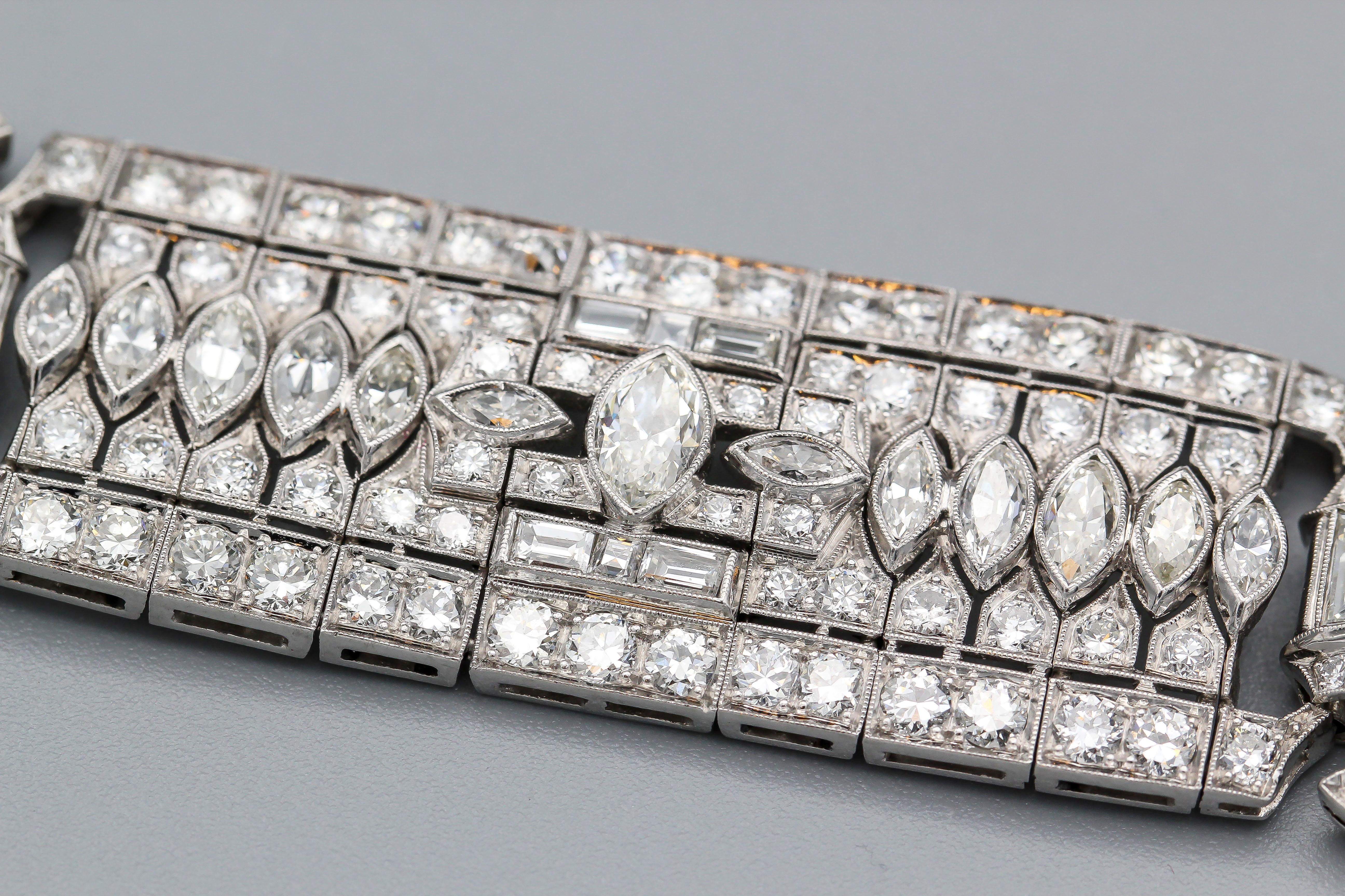 Tiffany & Co. Art Deco Diamond Platinum Bracelet 6