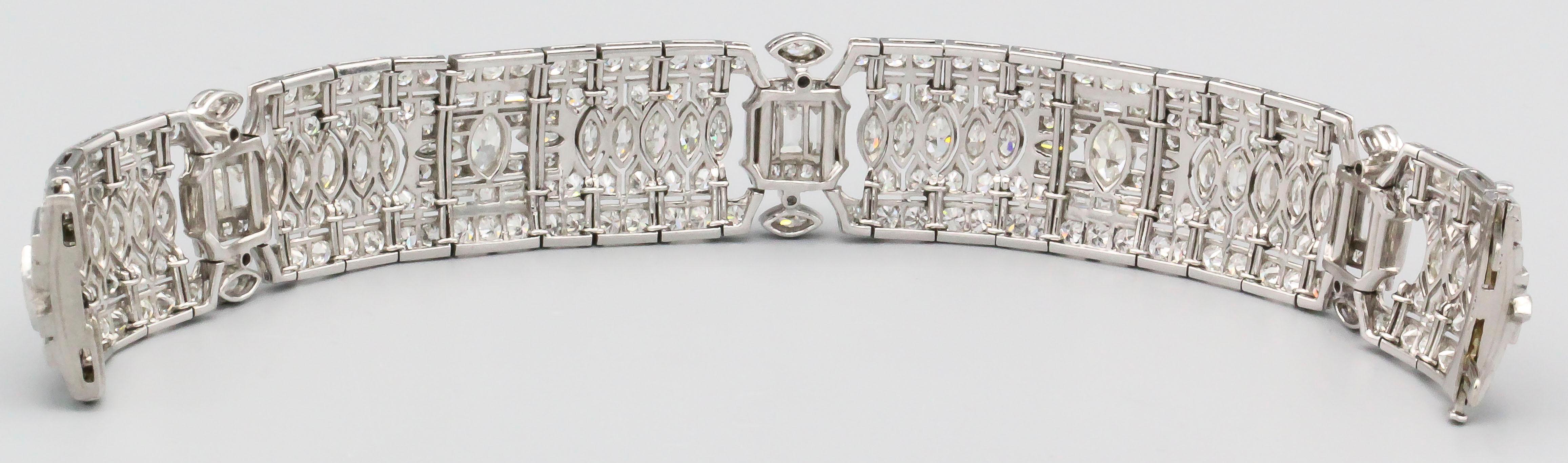 Tiffany & Co. Art Deco Diamond Platinum Bracelet 1