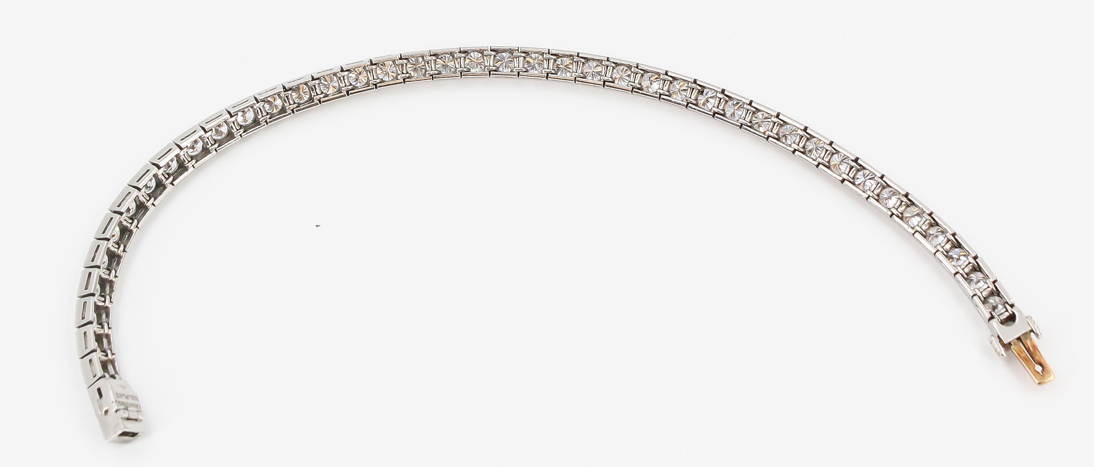 art deco diamond tennis bracelet