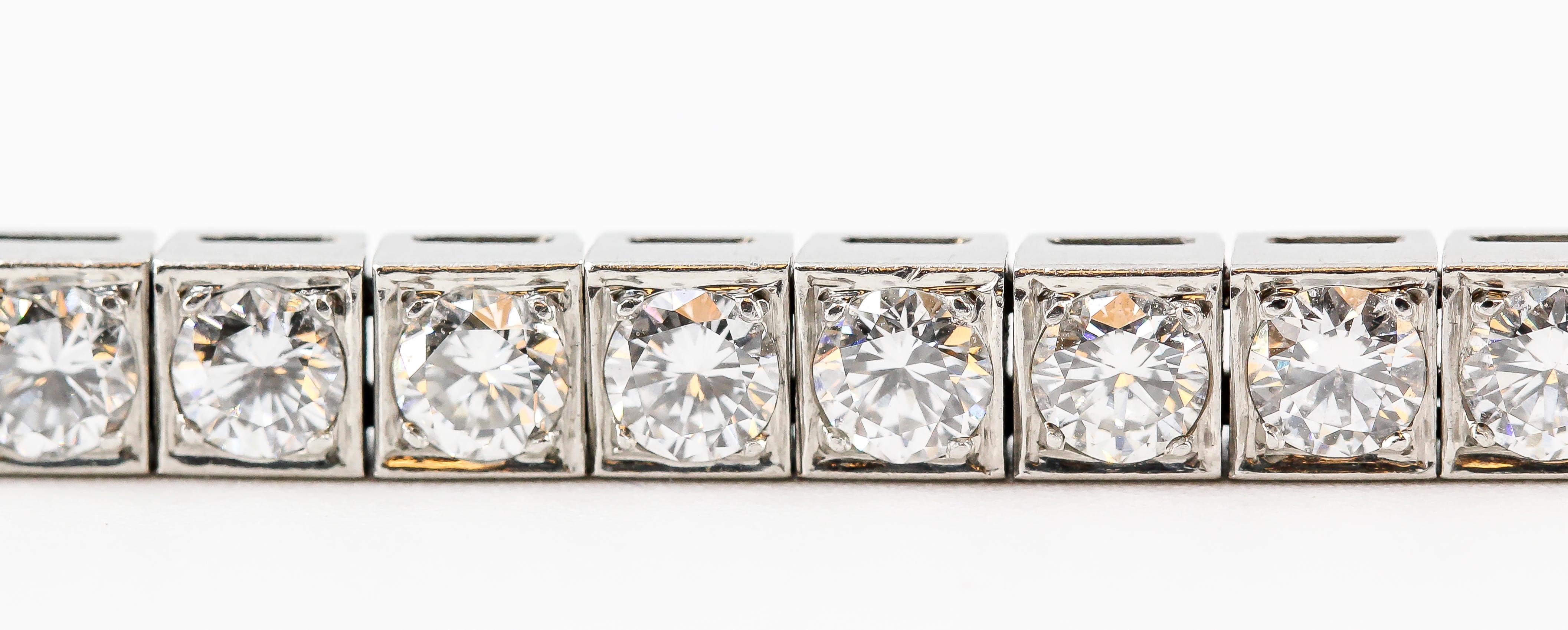 Women's Tiffany & Co. Art Deco Diamond Platinum Tennis Bracelet